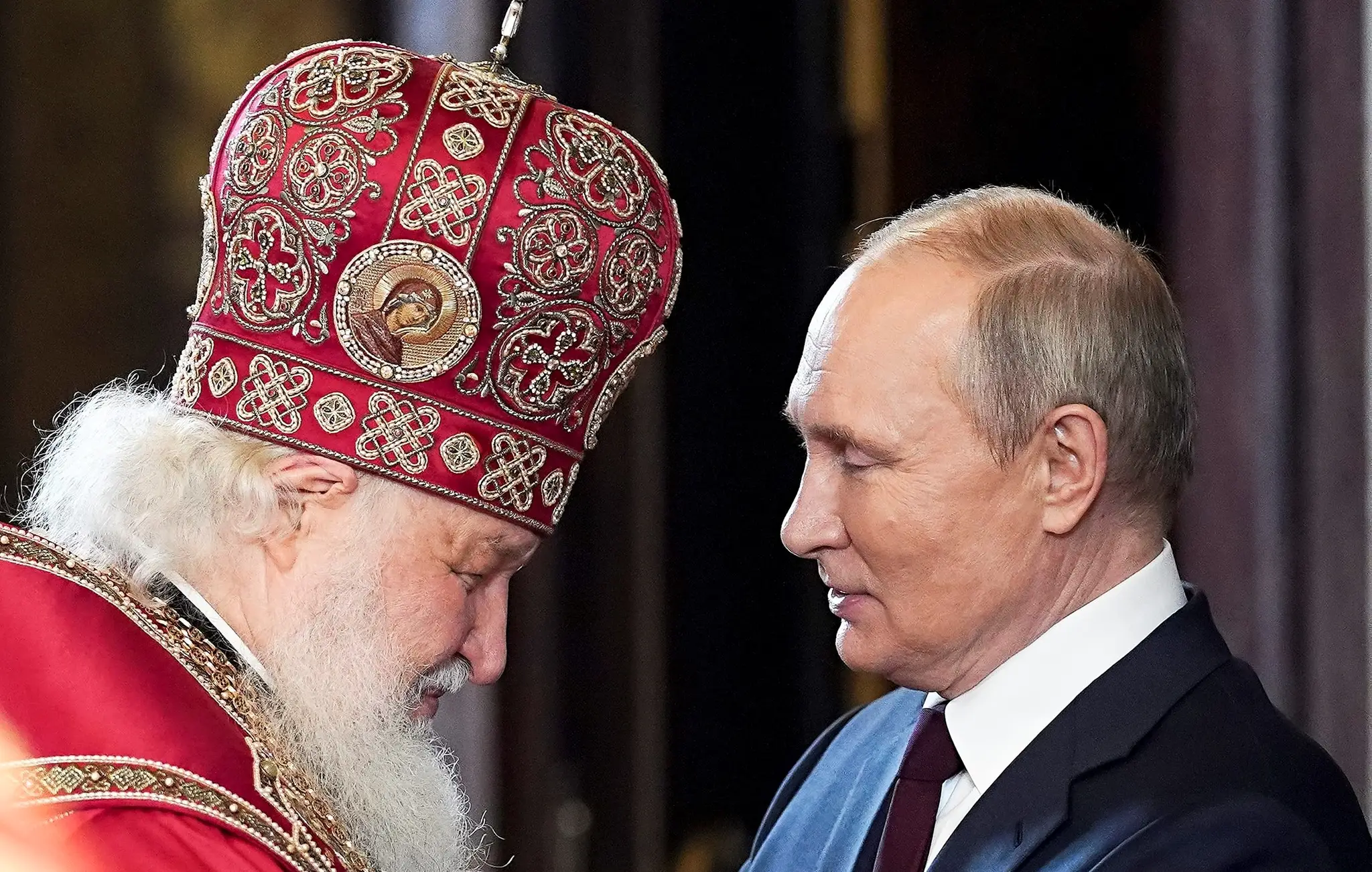 Patriarcha Kirill a Vladimír Putin.