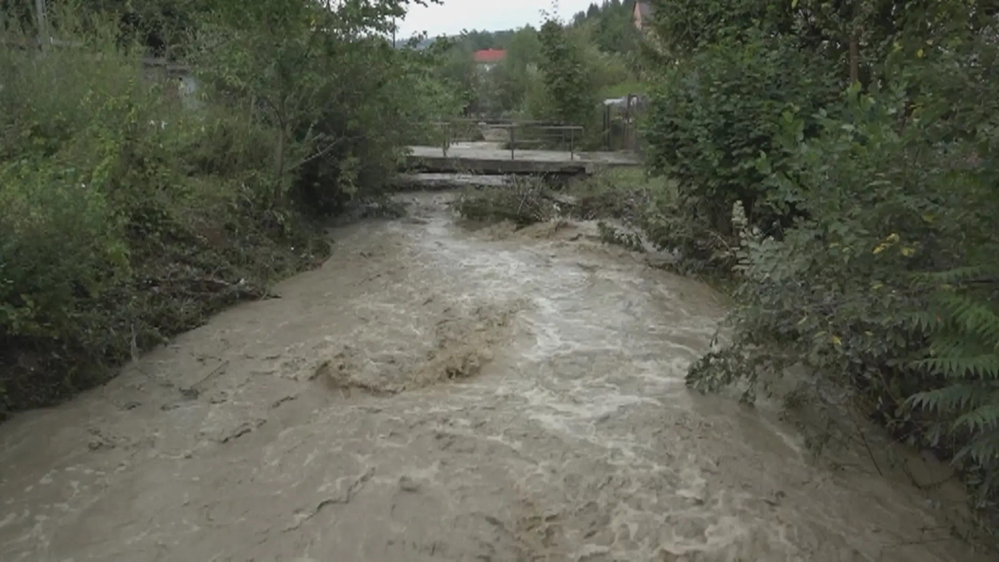 Povodne v Čadci.