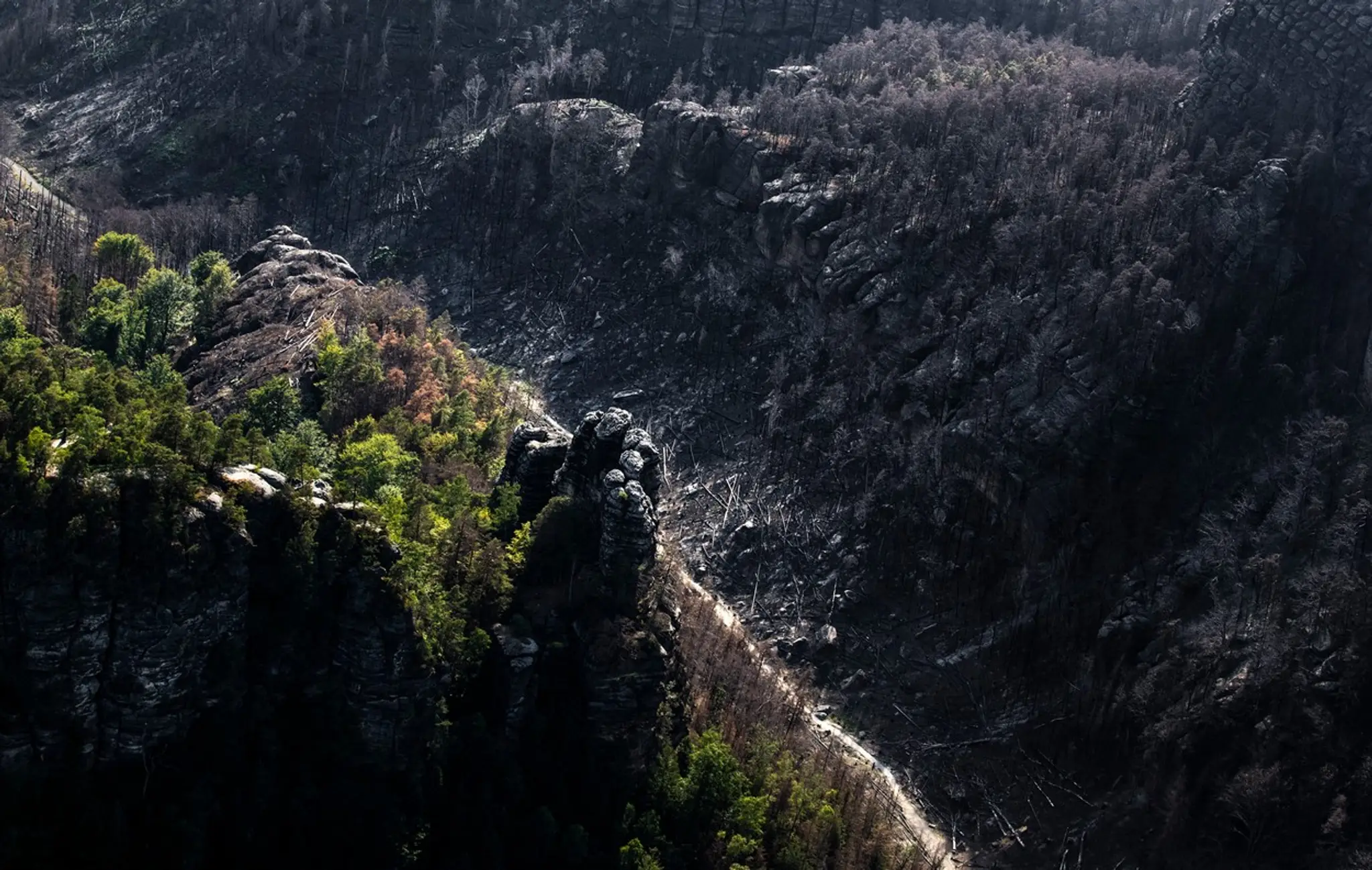České Švajčiarsko rok po požiari