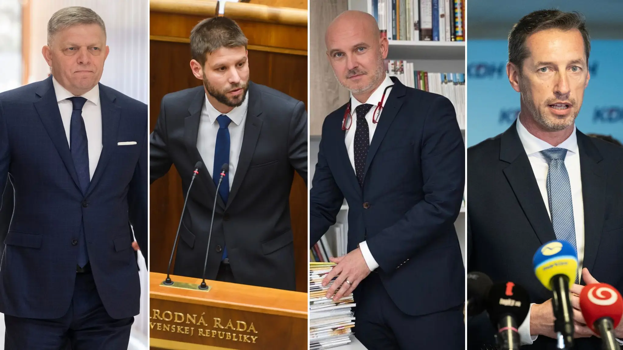 Fico, Šimečka, Gröhling, Majerský 