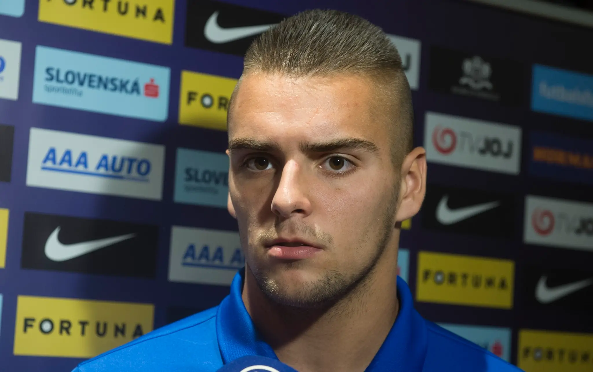 Na snímke slovenský futbalistový reprezentant do 21 rokov Adam Jakubech.