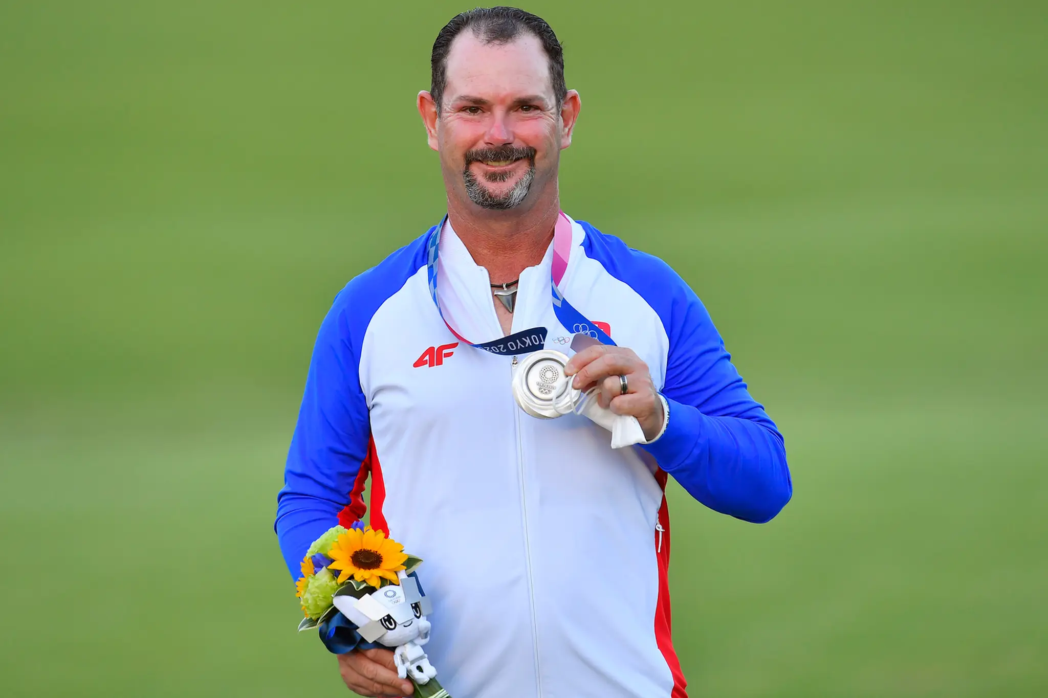 Rory Sabbatini so striebornou medailou.