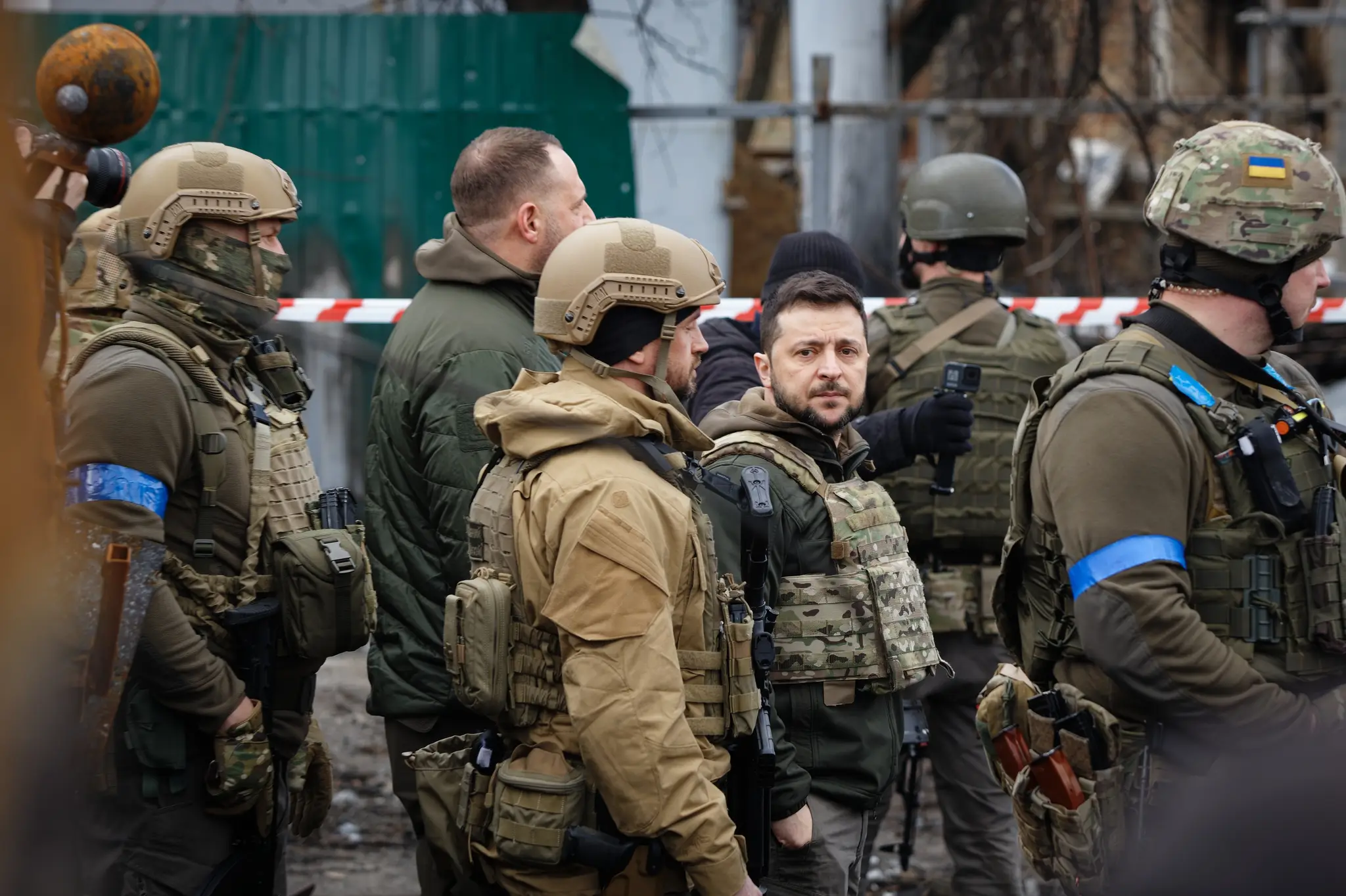 Zelenskyj na návšteve v Buči
