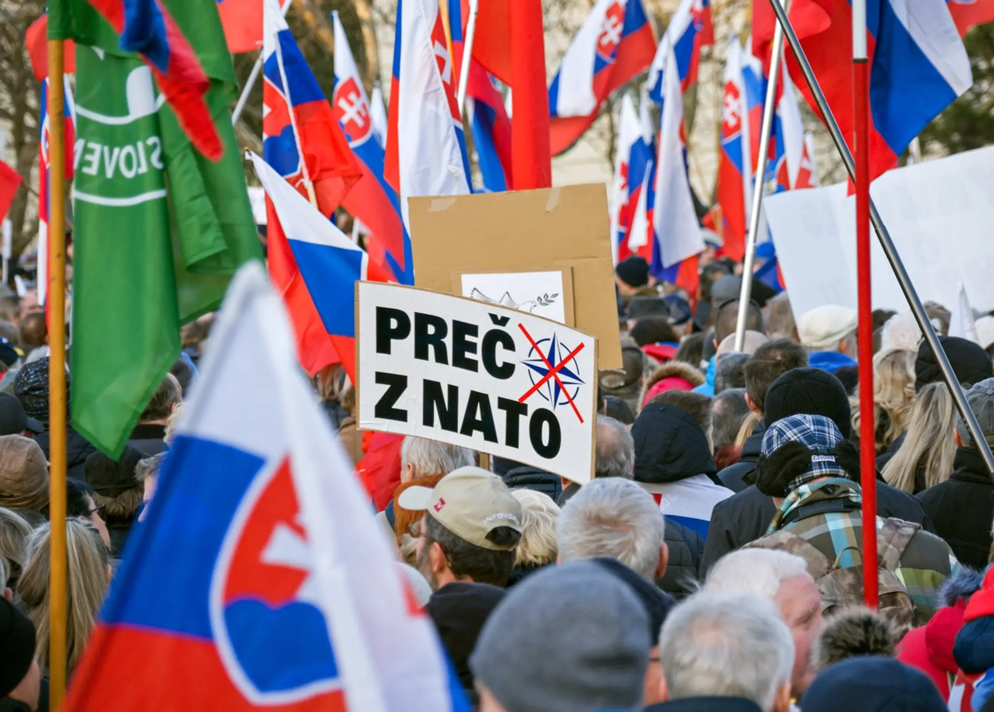 Protestujúci Slováci