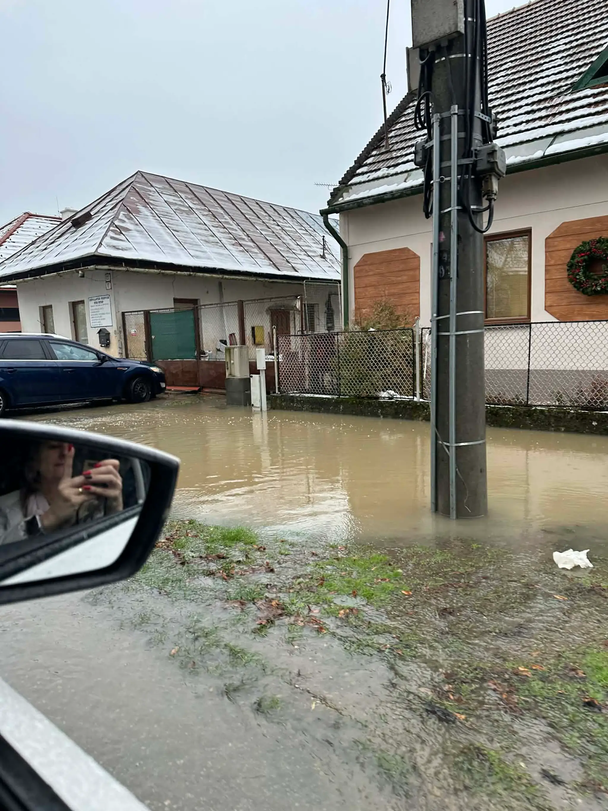 Zaplavený Sliač.