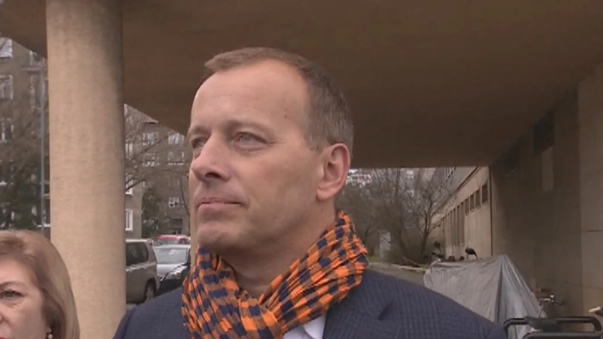 Boris Kollár po výsluchu. 