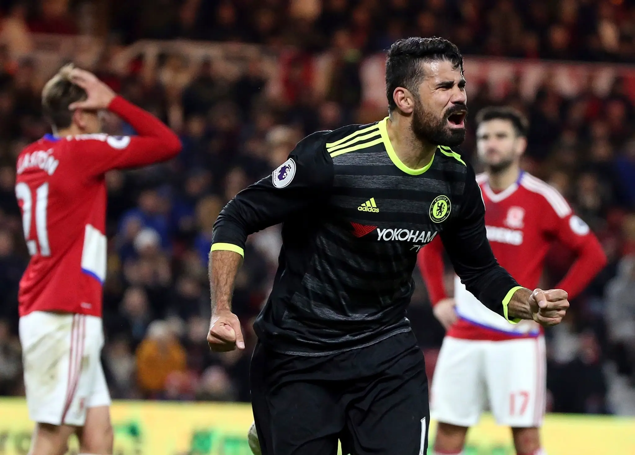 Diego Costa sa teší z víťazného gólu