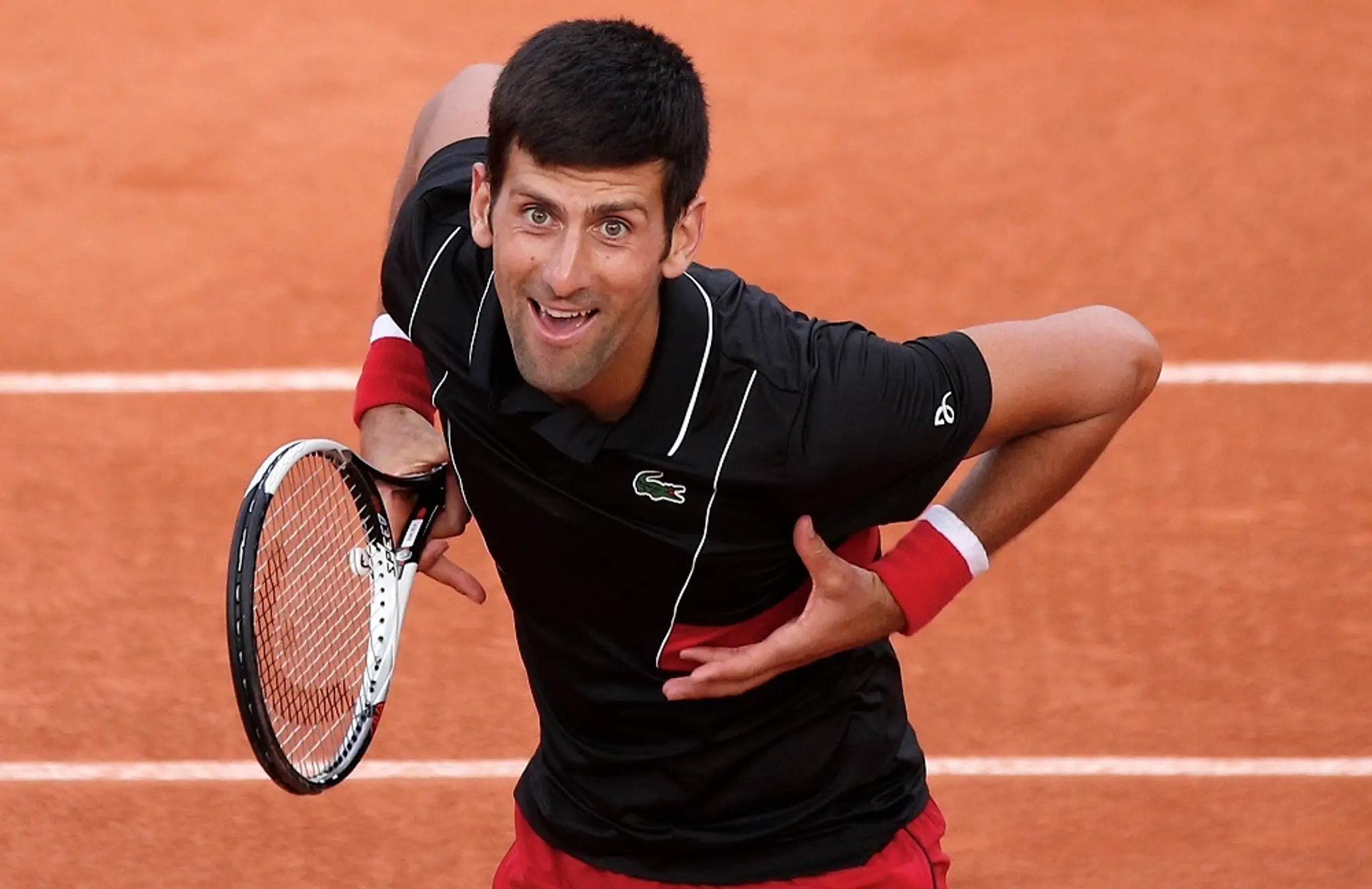 Novak Djokovič a jeho známa ďakovačka.