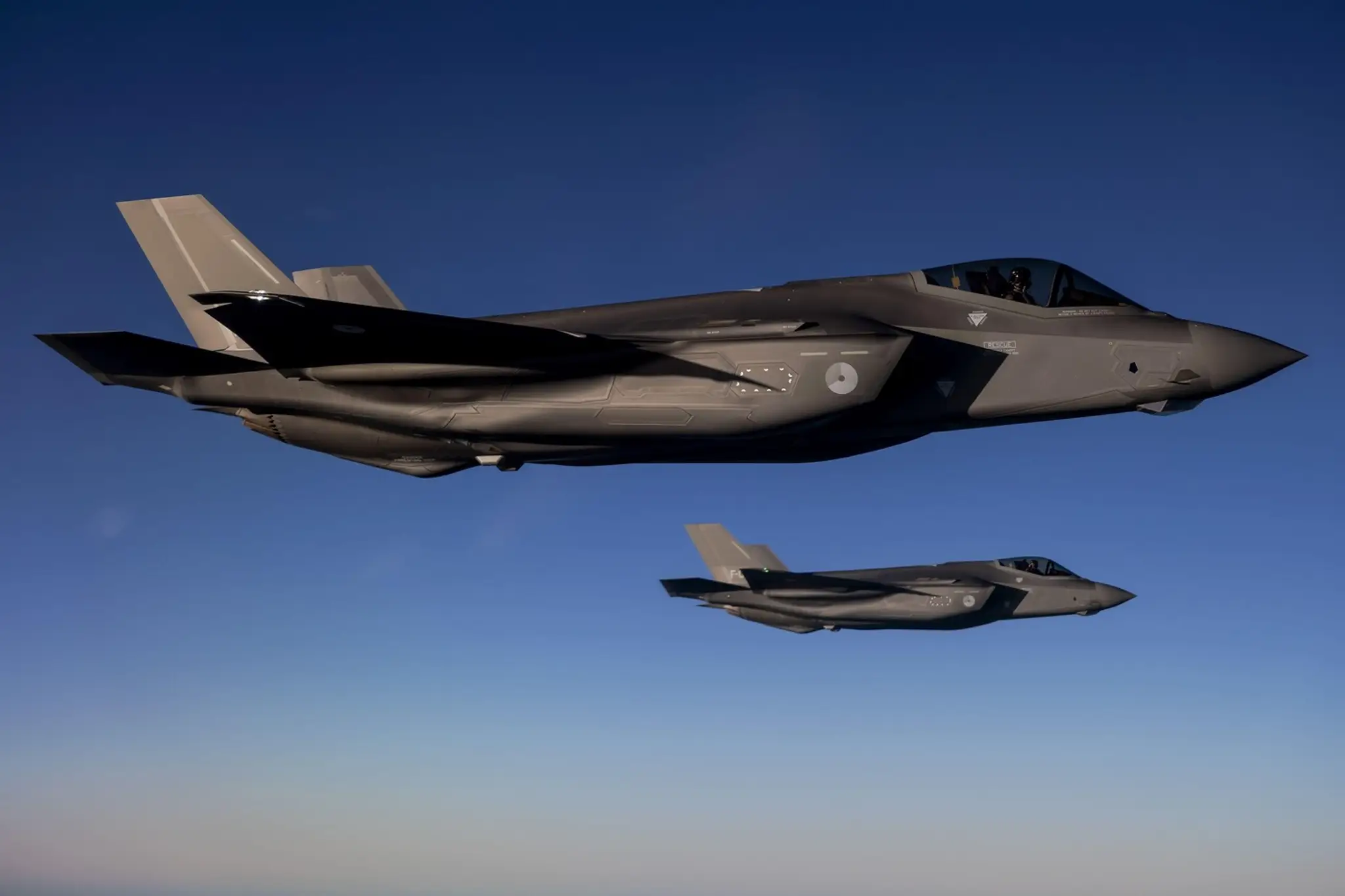 Stíhačky F-35 nad Estónskom.