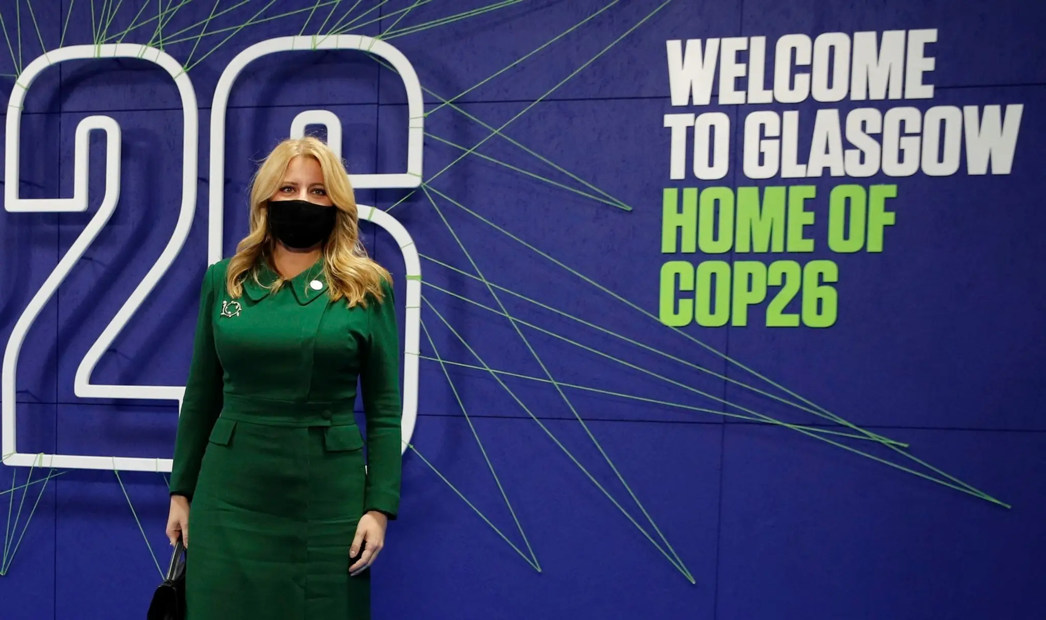 Slovenská prezidentka Zuzana Čaputová prichádza na klimatický summit COP26 v škótskom Glasgowe.