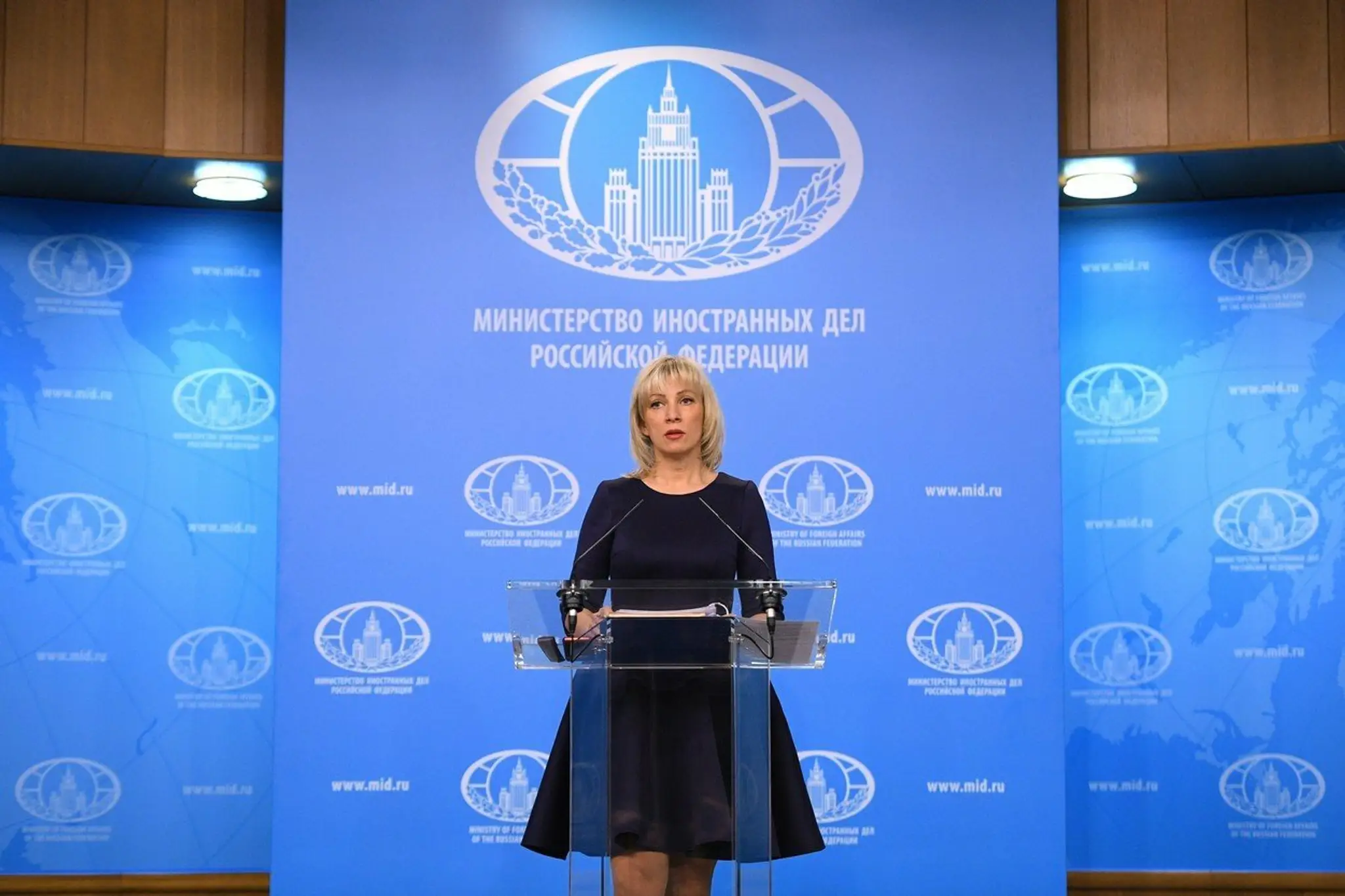Hovorkyňa ruského rezortu diplomacie Maria Zacharova. 