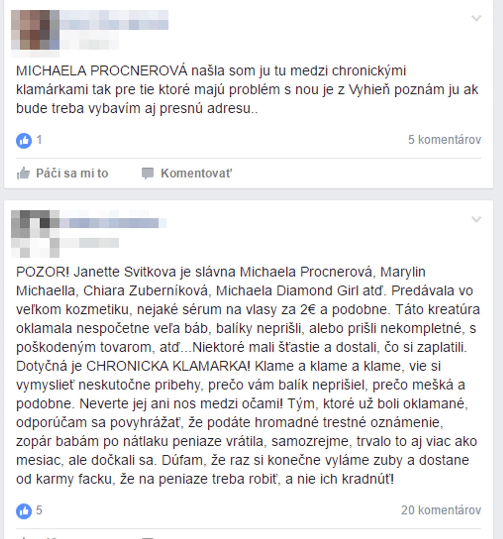 Zlé referencie na predávajúcu kolovali a kolujú skupinami na Facebooku.