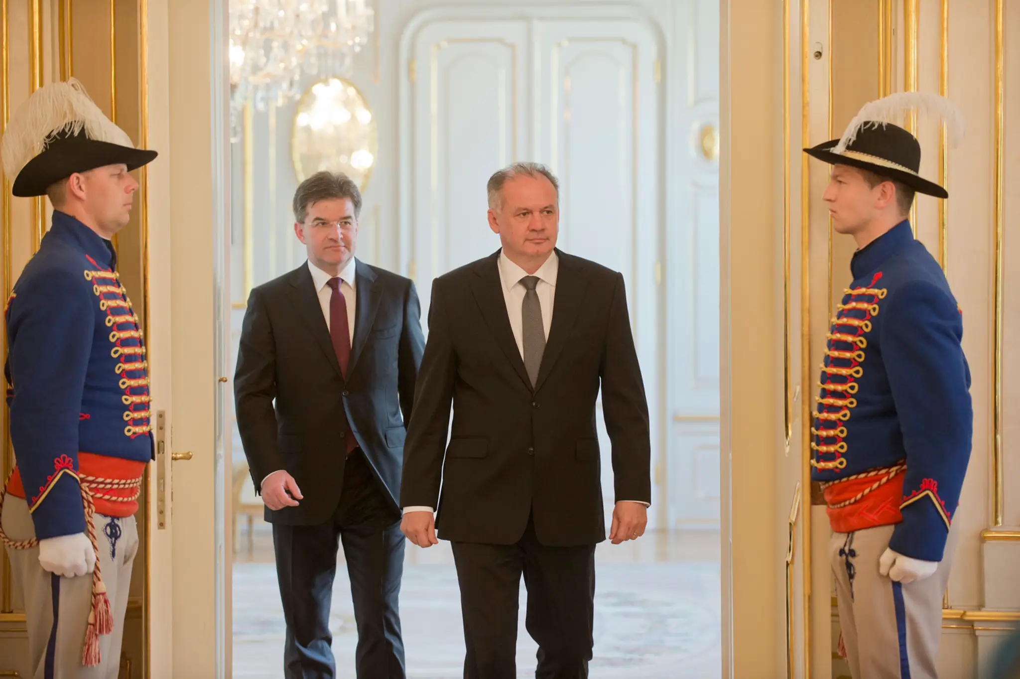 Miroslav Lajčák a Andrej Kiska na archívnej foto.