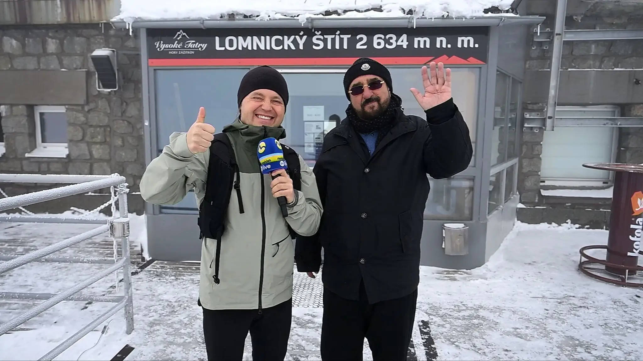 Ján Tribula s Jánom Telenskym na Lomnickom štíte.
