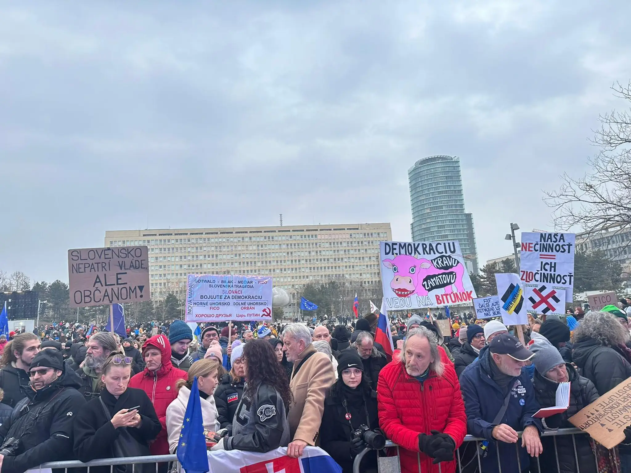 Protest - Slovensko je Európa v Bratislave