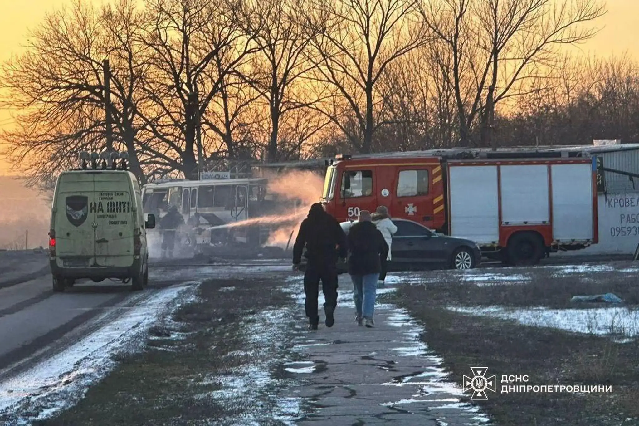 Ruský dron udrel vedľa autobusu