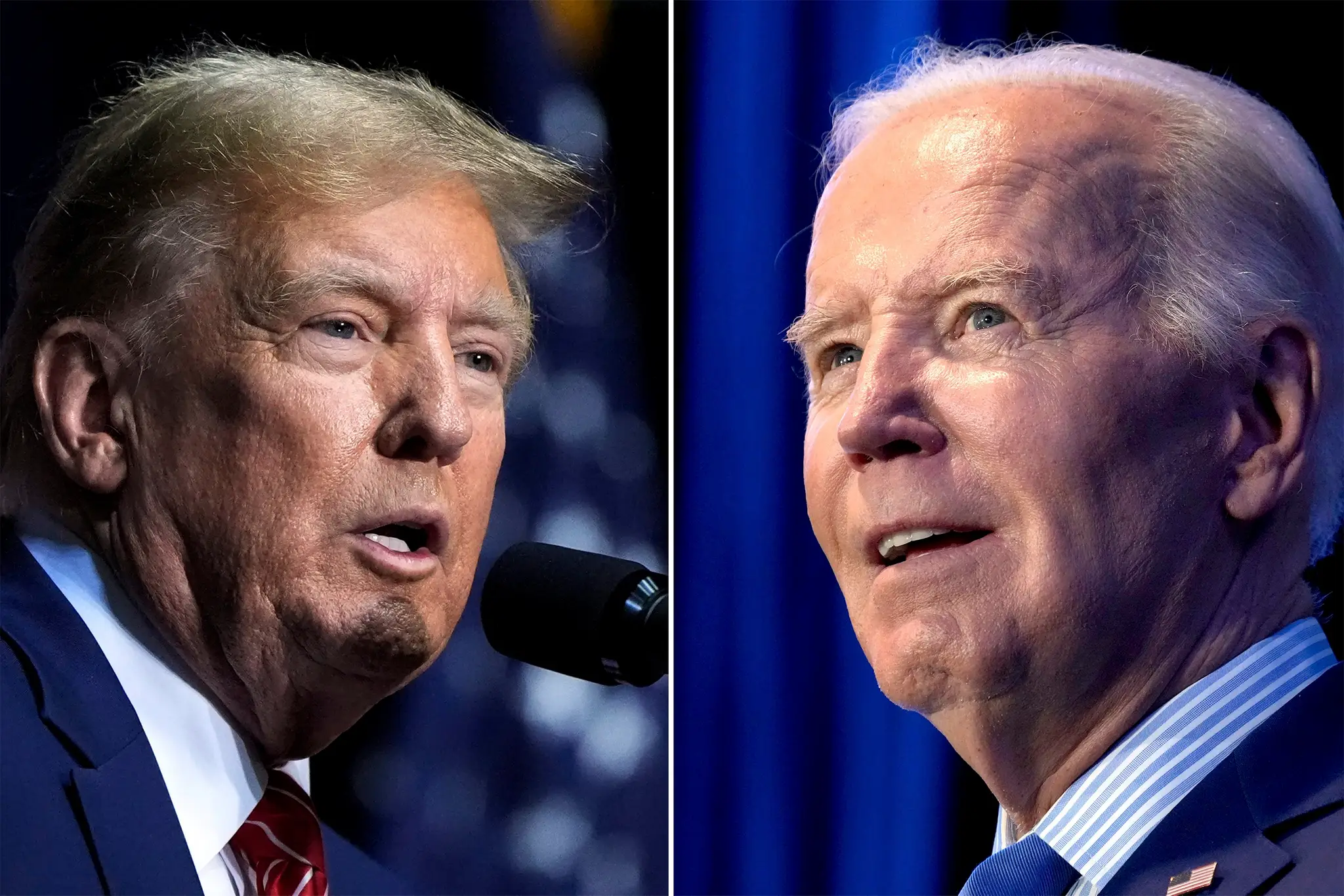 Sprava Joe Biden a Donald Trump.