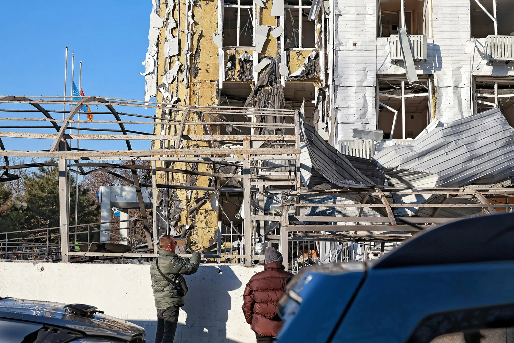 Archívna snímka z februára tohto roka po ruskom útoku na Odesu.