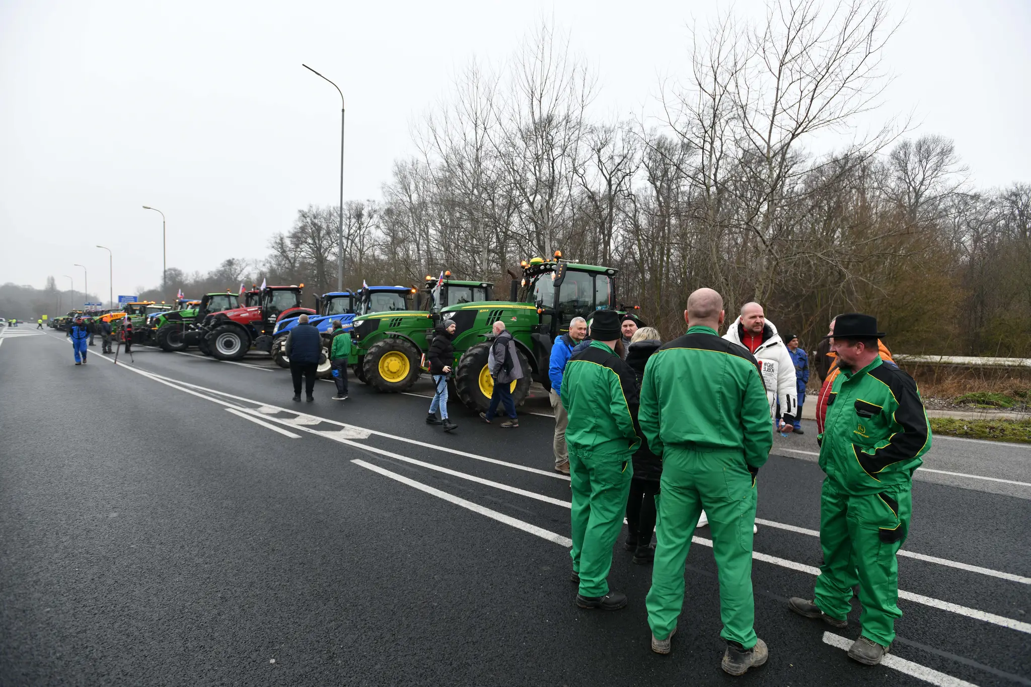 Protest poľnohospodárov.