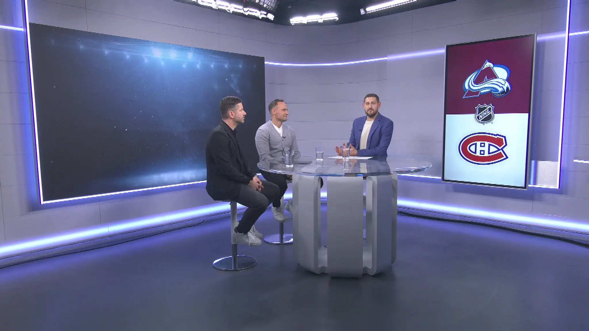 Andrej Sekera a Rastislav Pavlikovský v štúdiu NHL