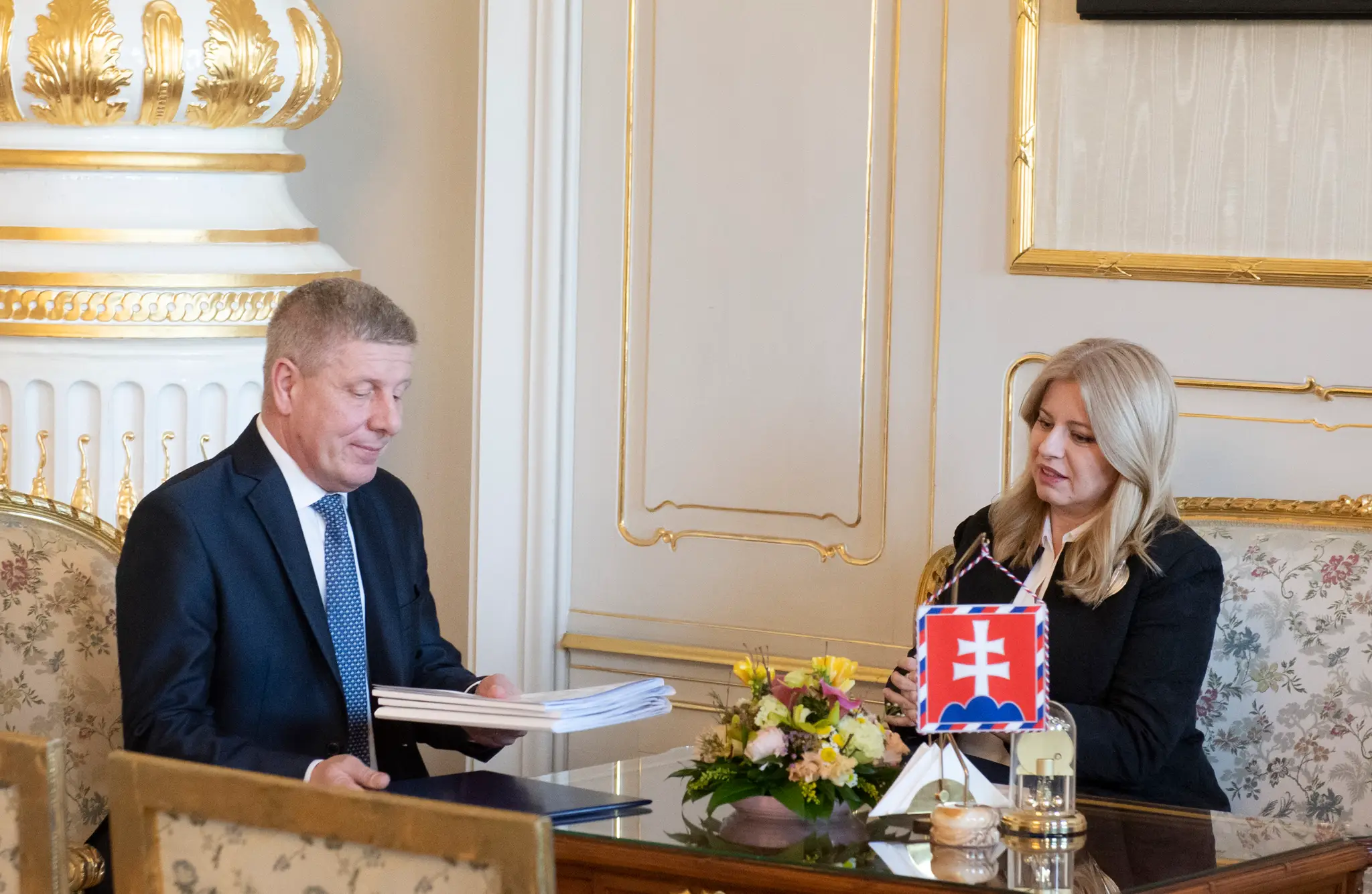 Heger a Lengvarský v prezidentskom paláci