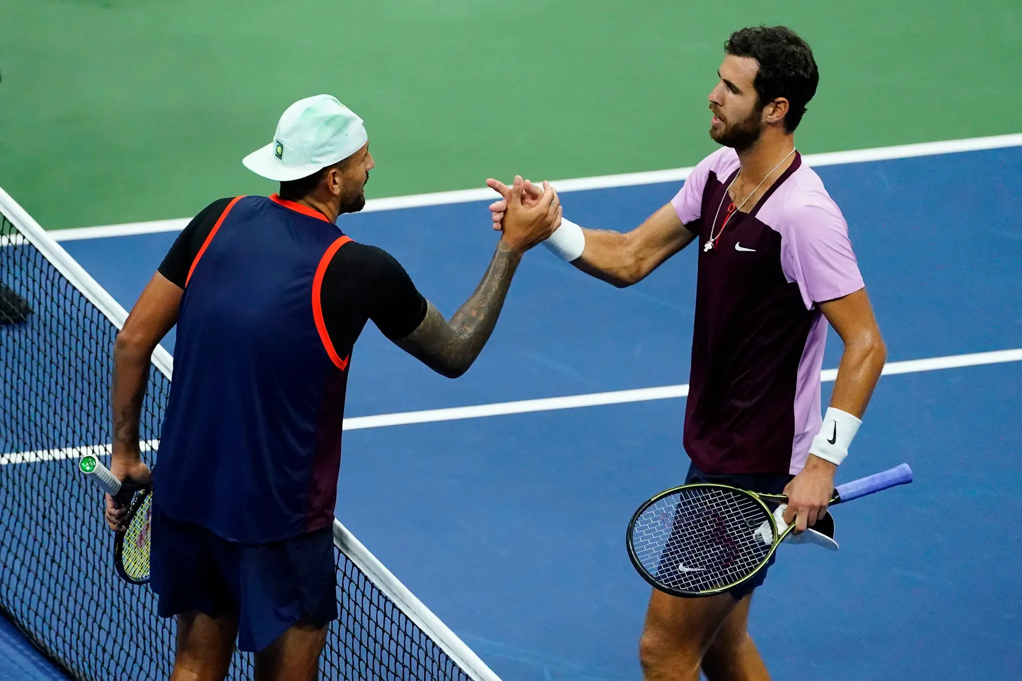 Karen Chačanov a Nick Kyrgios.