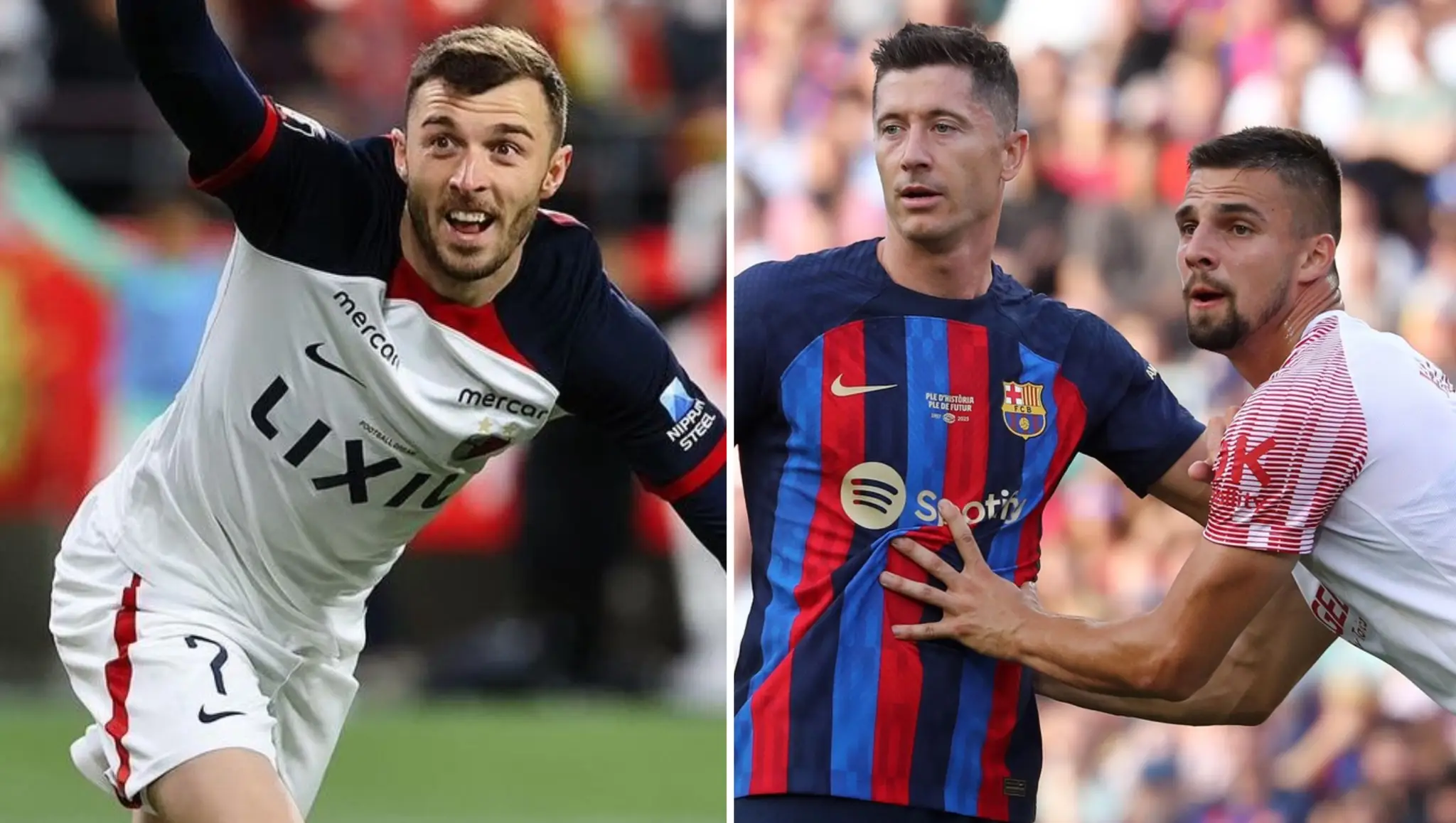 Kým Martin Valjent (prvý sprava) v lige pravidelne bráni hviezdy ako Robert Lewandowski (v strede), slovenská reprezentácia naňho akosi zabúda. A čo Aleksandar Čavrič, so slovenským občianstvom vo vrecku?