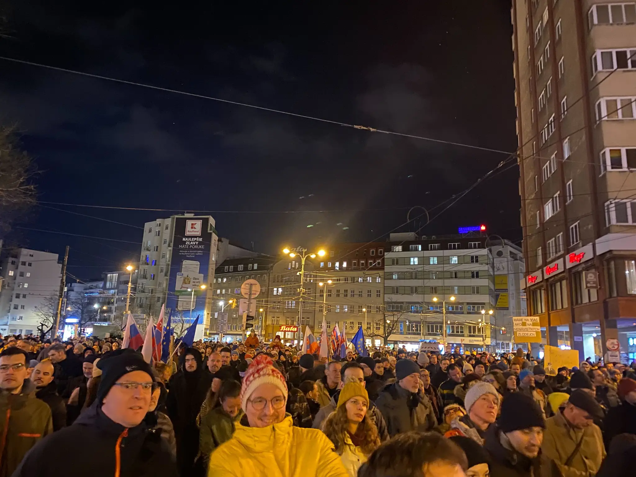Rekordný protest v Bratislave.