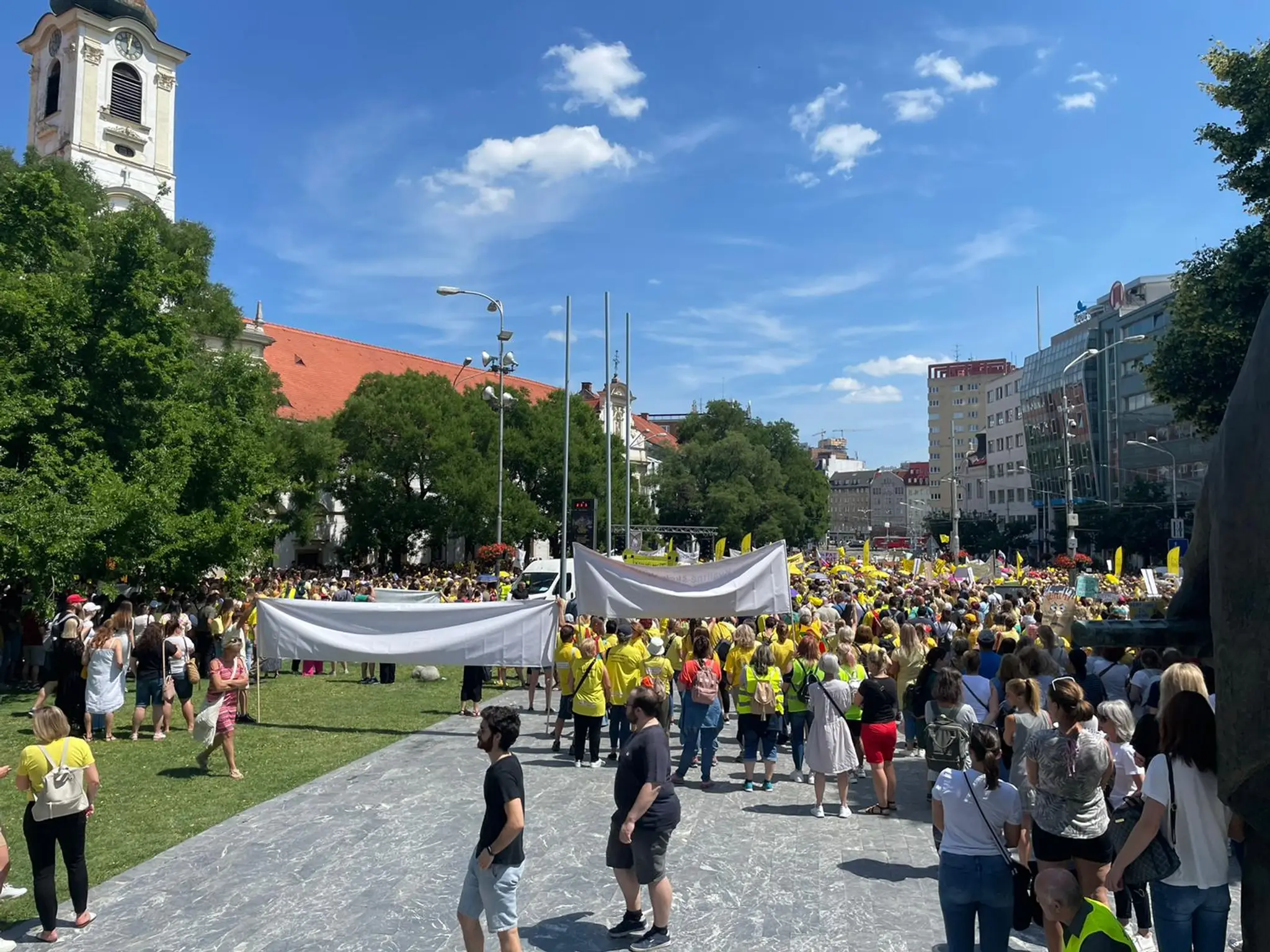 Protest učiteľov.