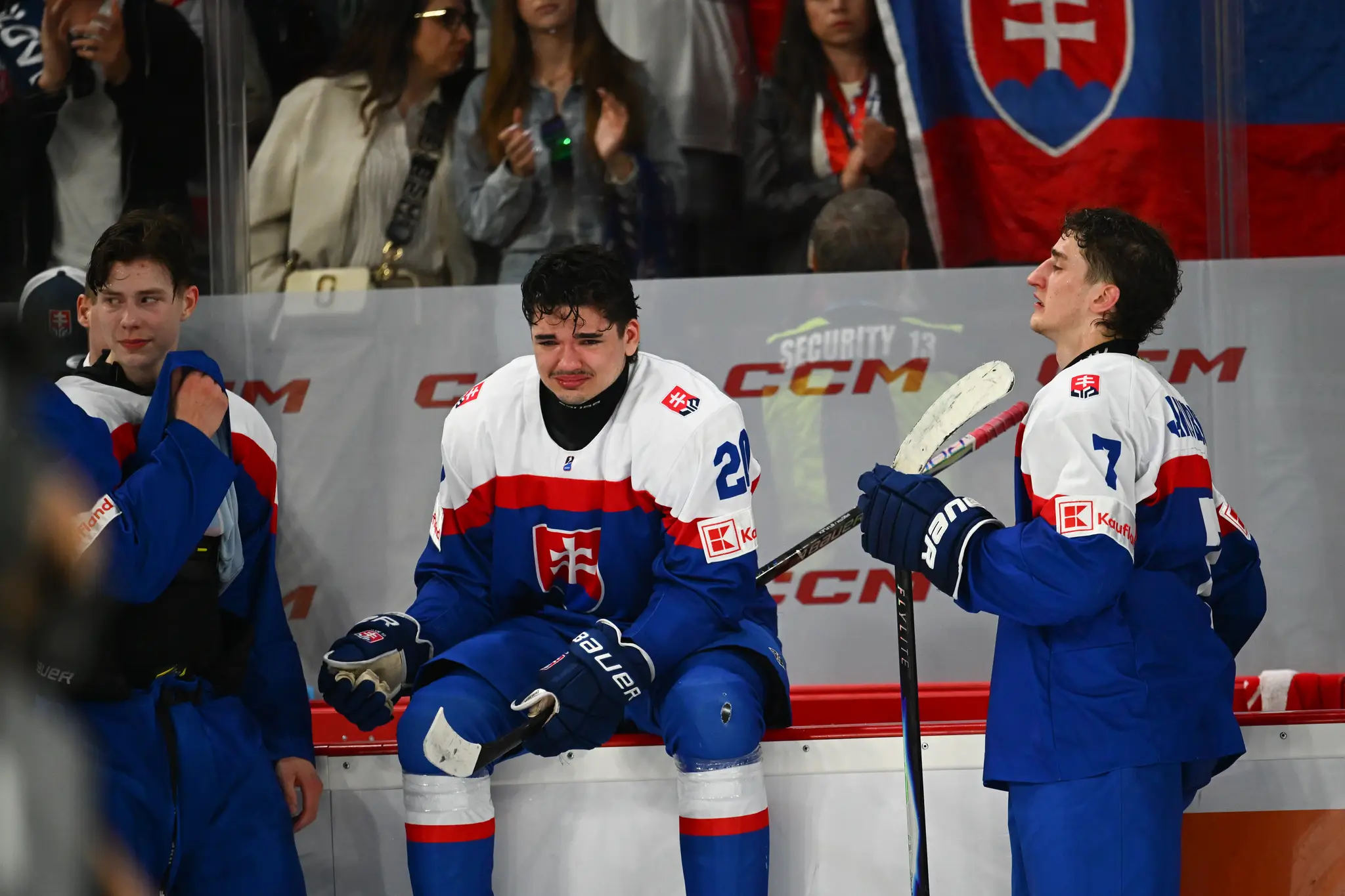 Smútok hráčov Slovenska