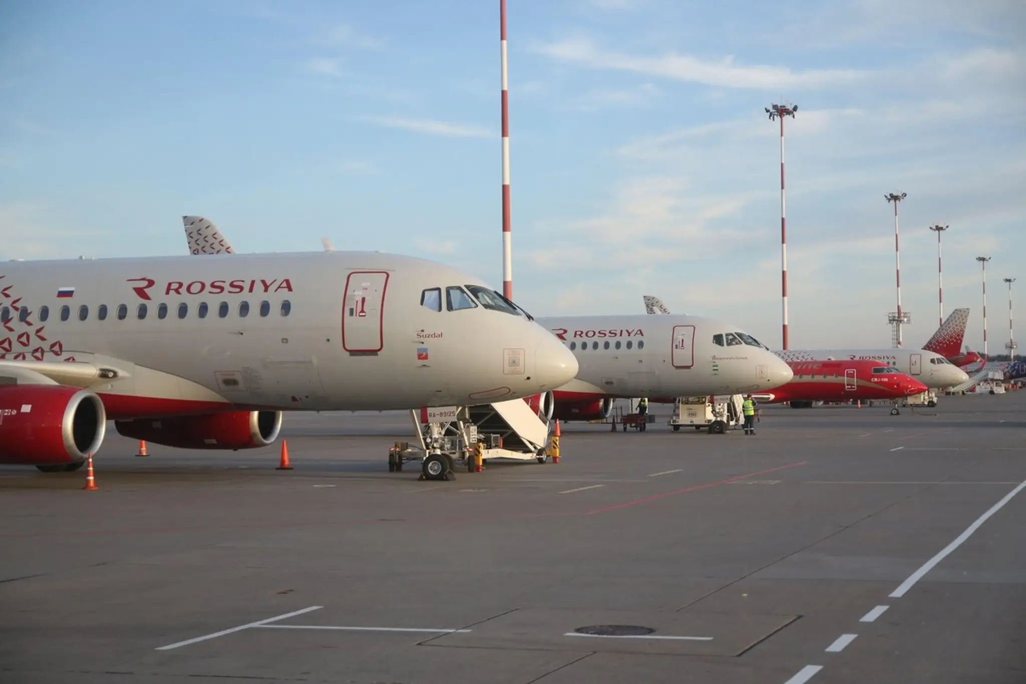 Letisko Pulkovo v Petrohrade.