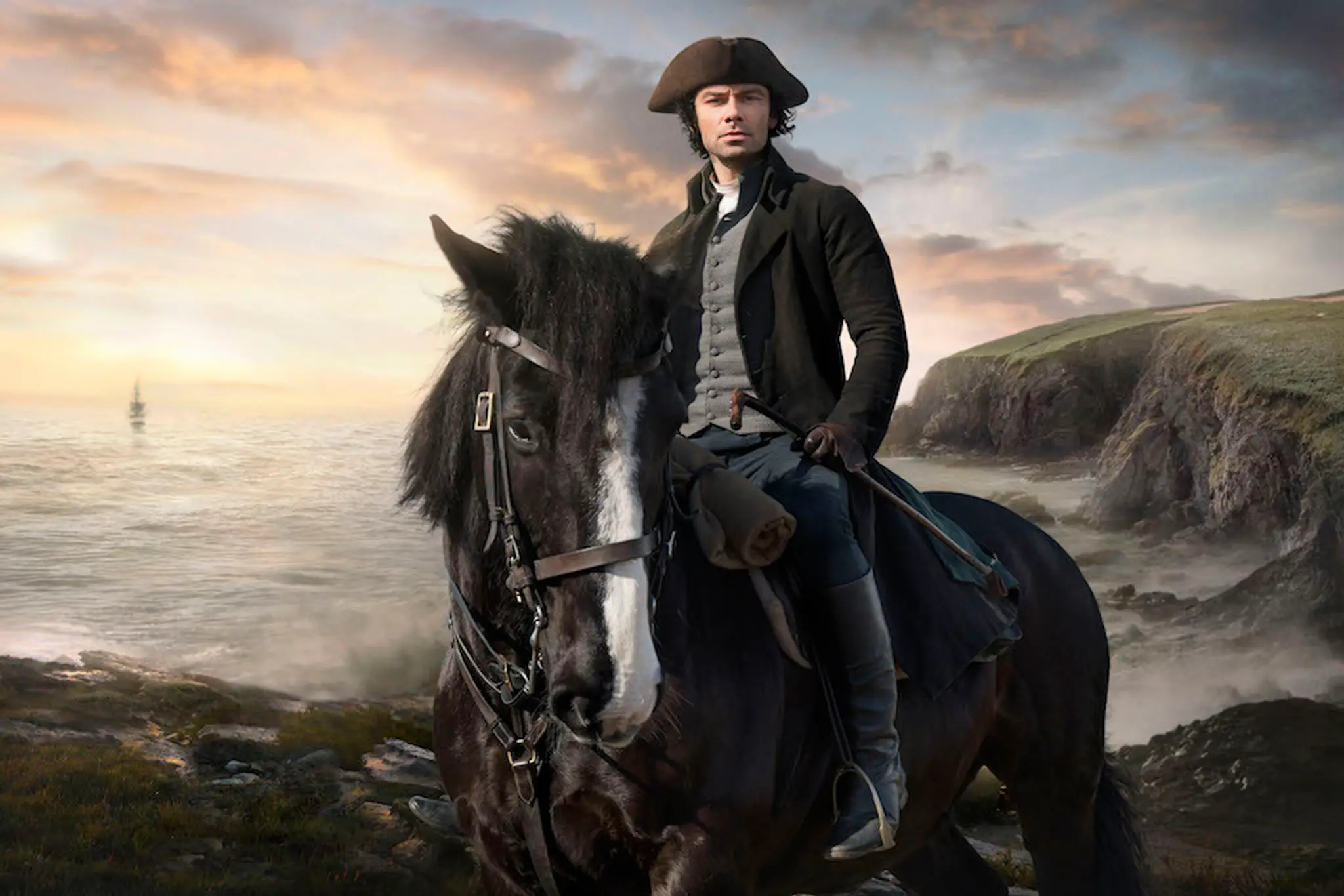 Aidan Turner v Poldark, ktorý odvysielala stanica BBC 1.