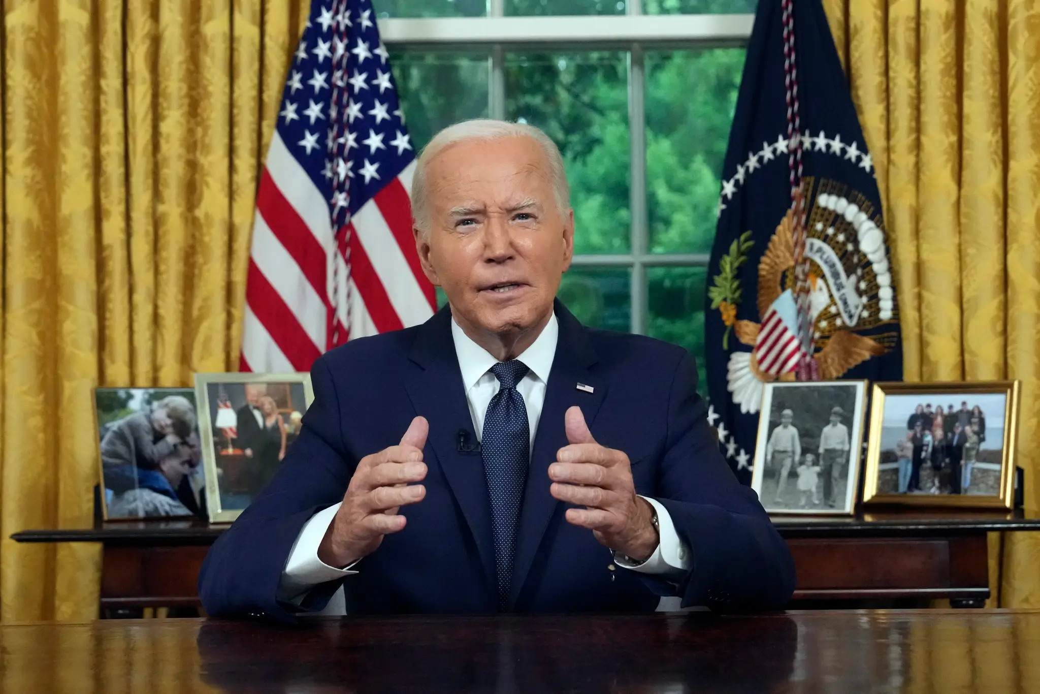 Na snímke americký prezident Joe Biden v televíznom príhovore po atentáte na Donalda Trumpa.