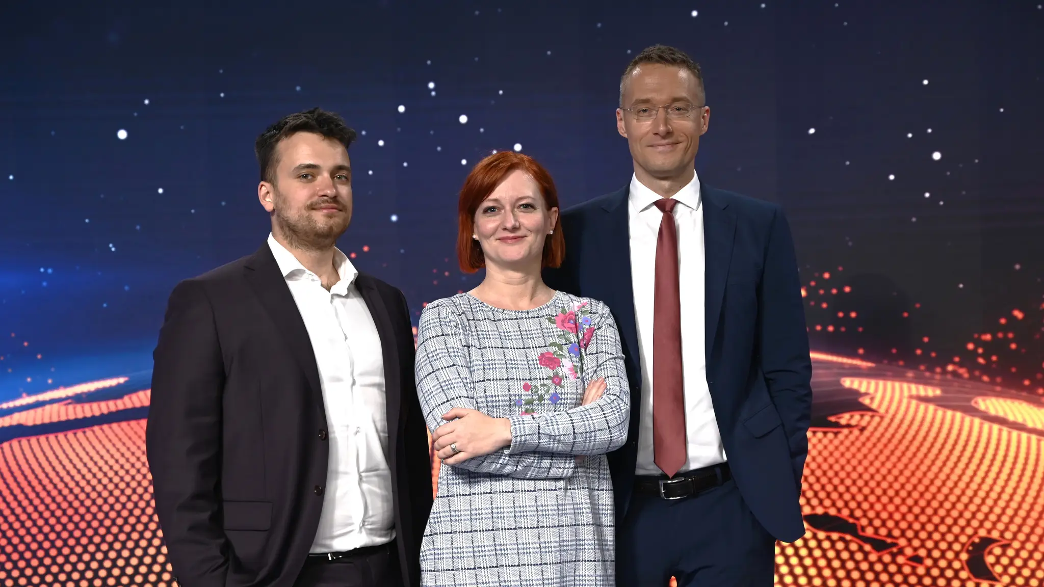 Adel Ghannam, Andrea Šprochová a Michal Kovačič. 