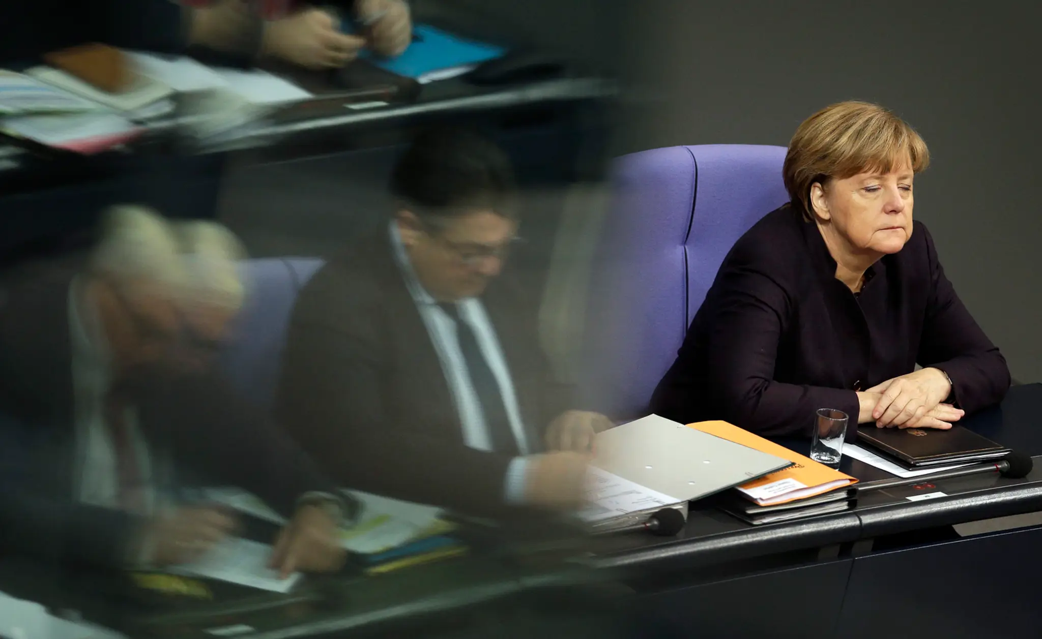 Kancelárka Angela Merkelová na zasadnutí Spolkového snemu