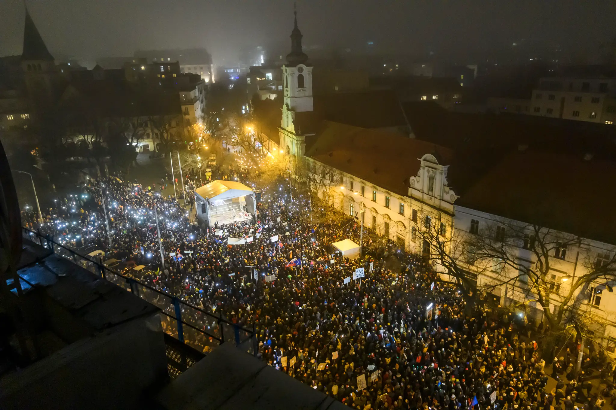 Protest v Bratislave.