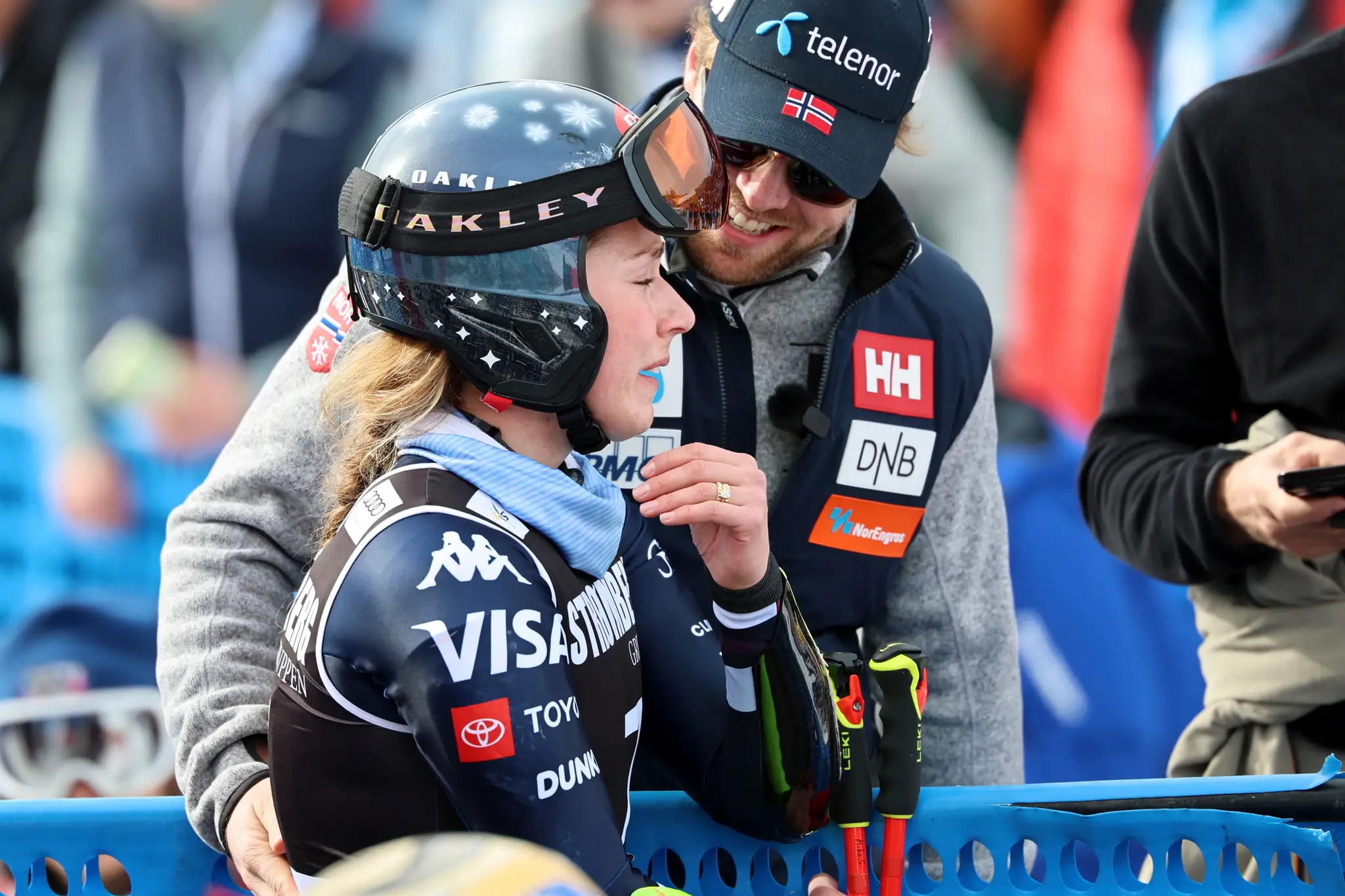 Mikaela Shiffrinová a Aleksander Aamodt Kilde.