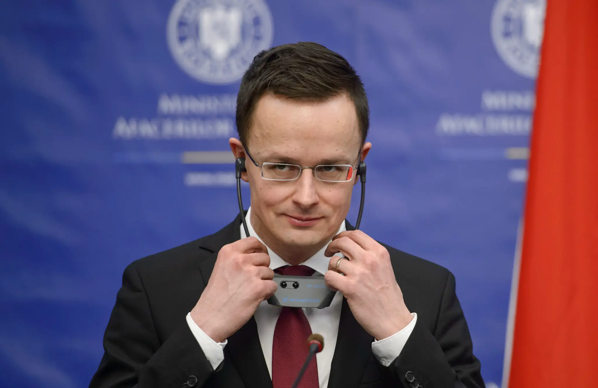 Maďarský minister zahraničných vecí Péter Szijjártó.