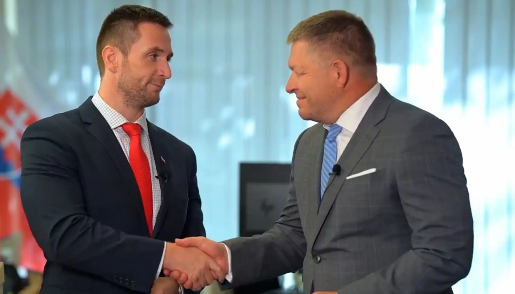 Milan Uhrík a Robert Fico. (cropped)