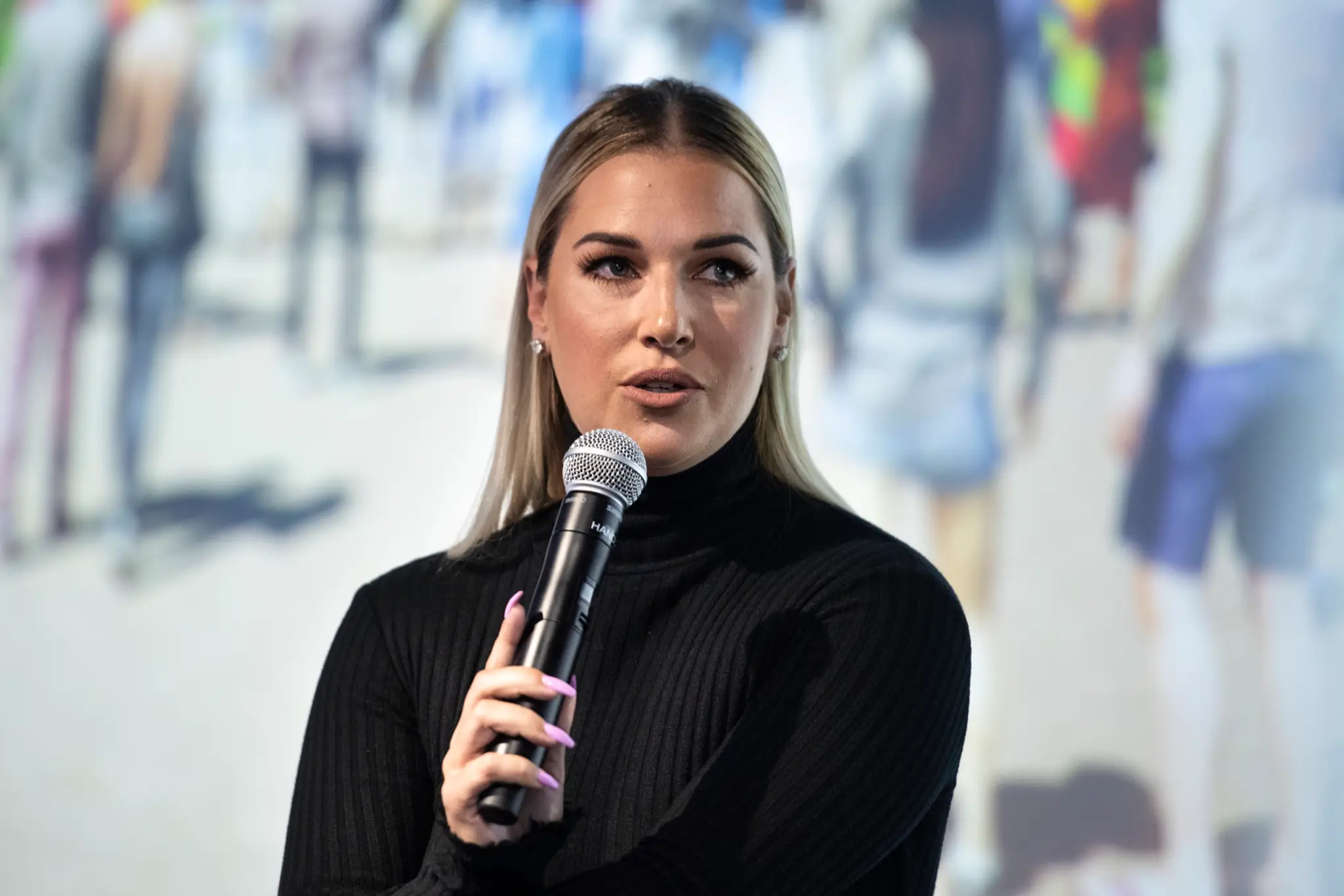 Dominika Cibulková počas tlačovej konferencie.