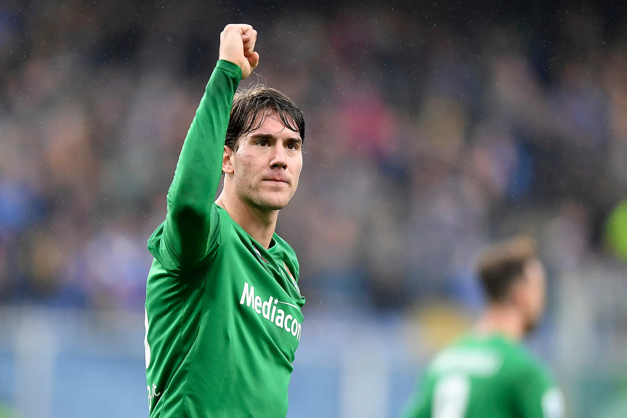 Federico Chiesa z Fiorentiny oslavuje gól proti Sampdorii Janov.