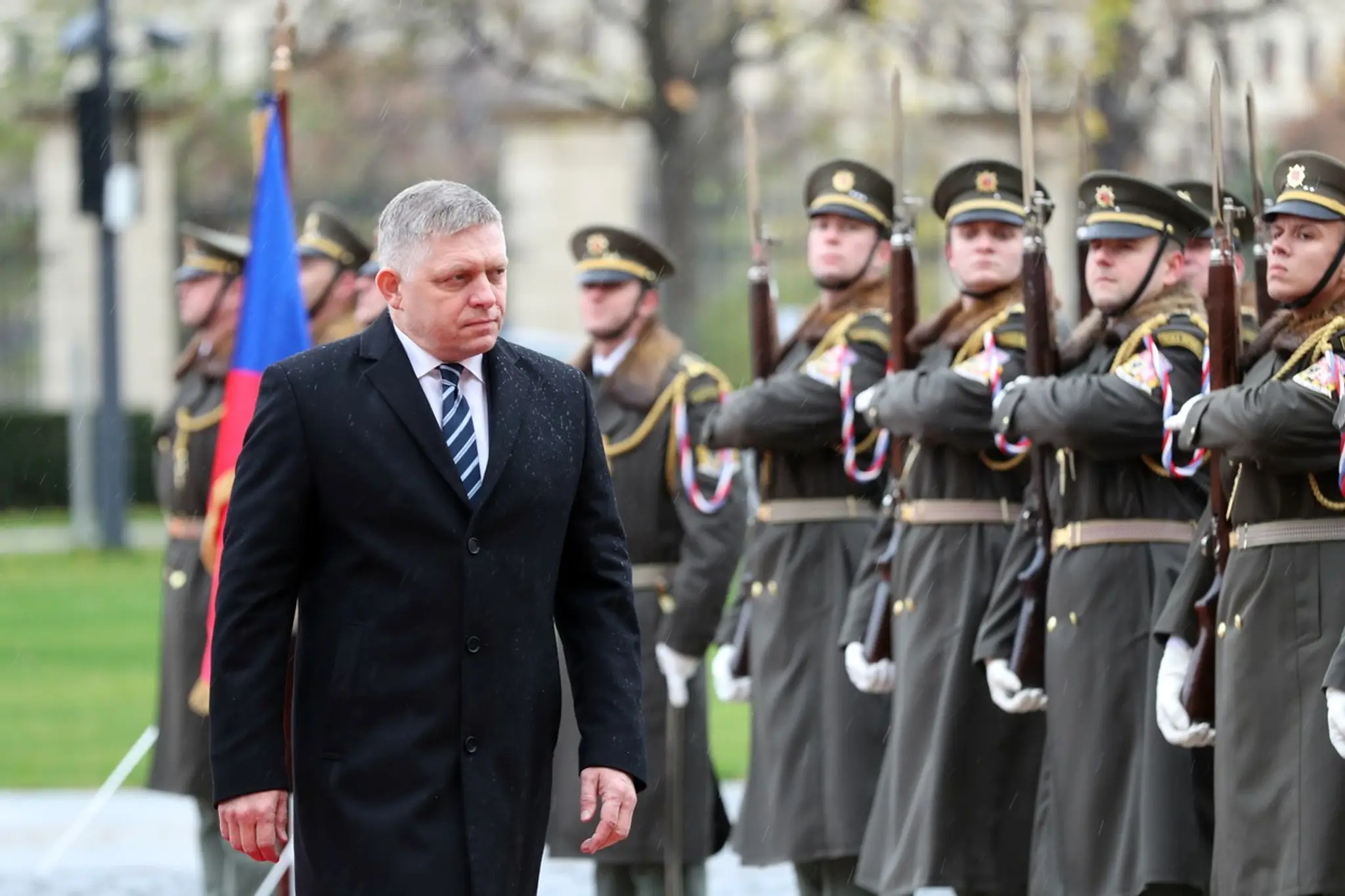 Premiér SR Robert Fico počas návštevy Prahy.