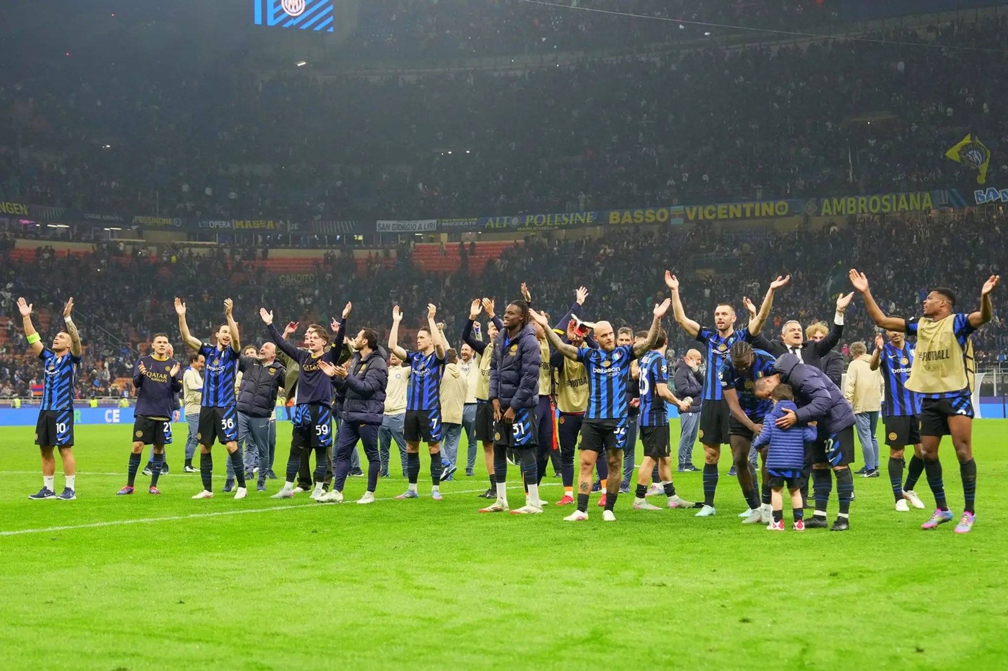 Futbalisti Interu Miláno na San Sire
