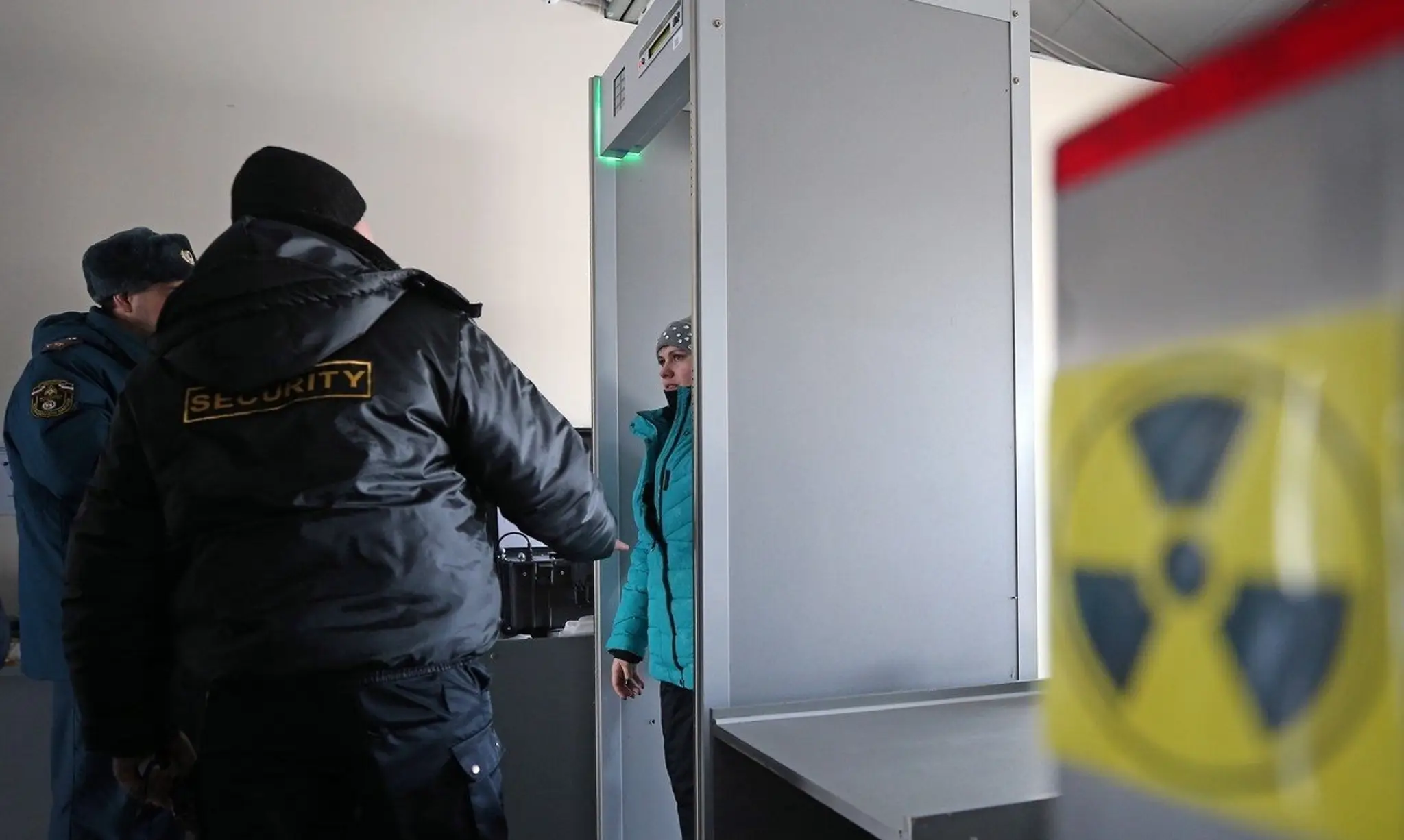 Cvičenie ruských policajtov pred MS vo futbale 2018.
