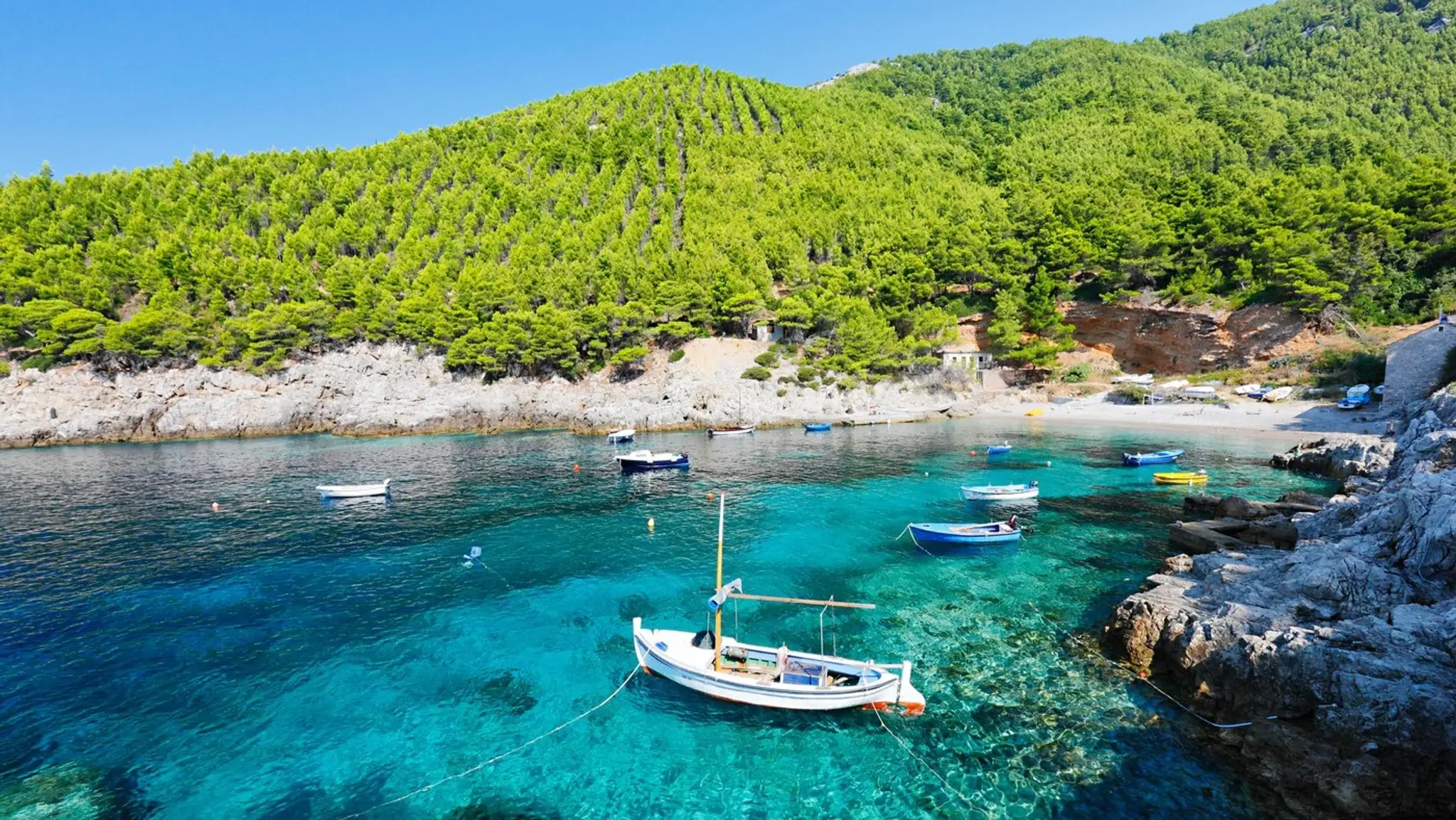 Mljet, Chorvátsko. 