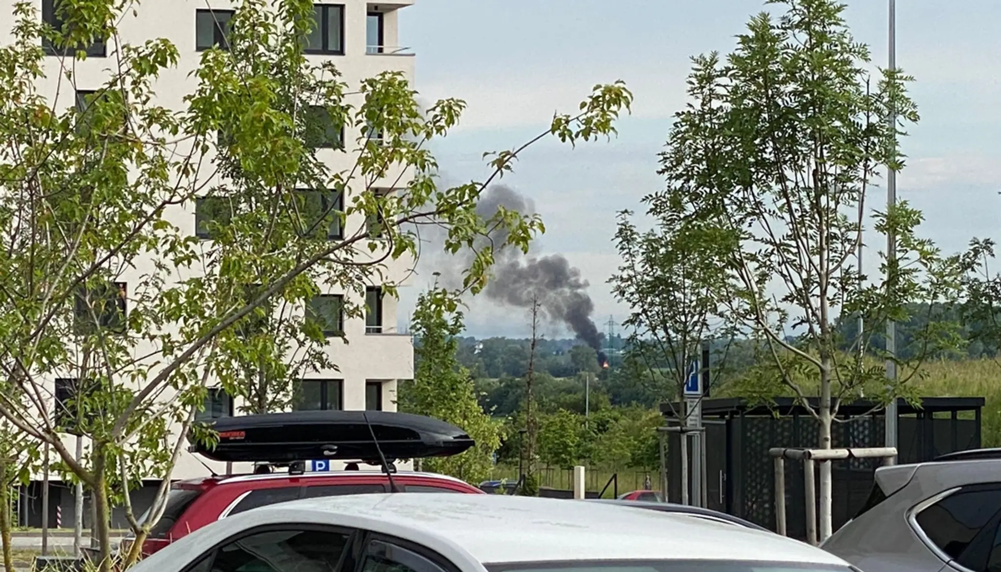 Požiar kamiónu na diaľnici D2.