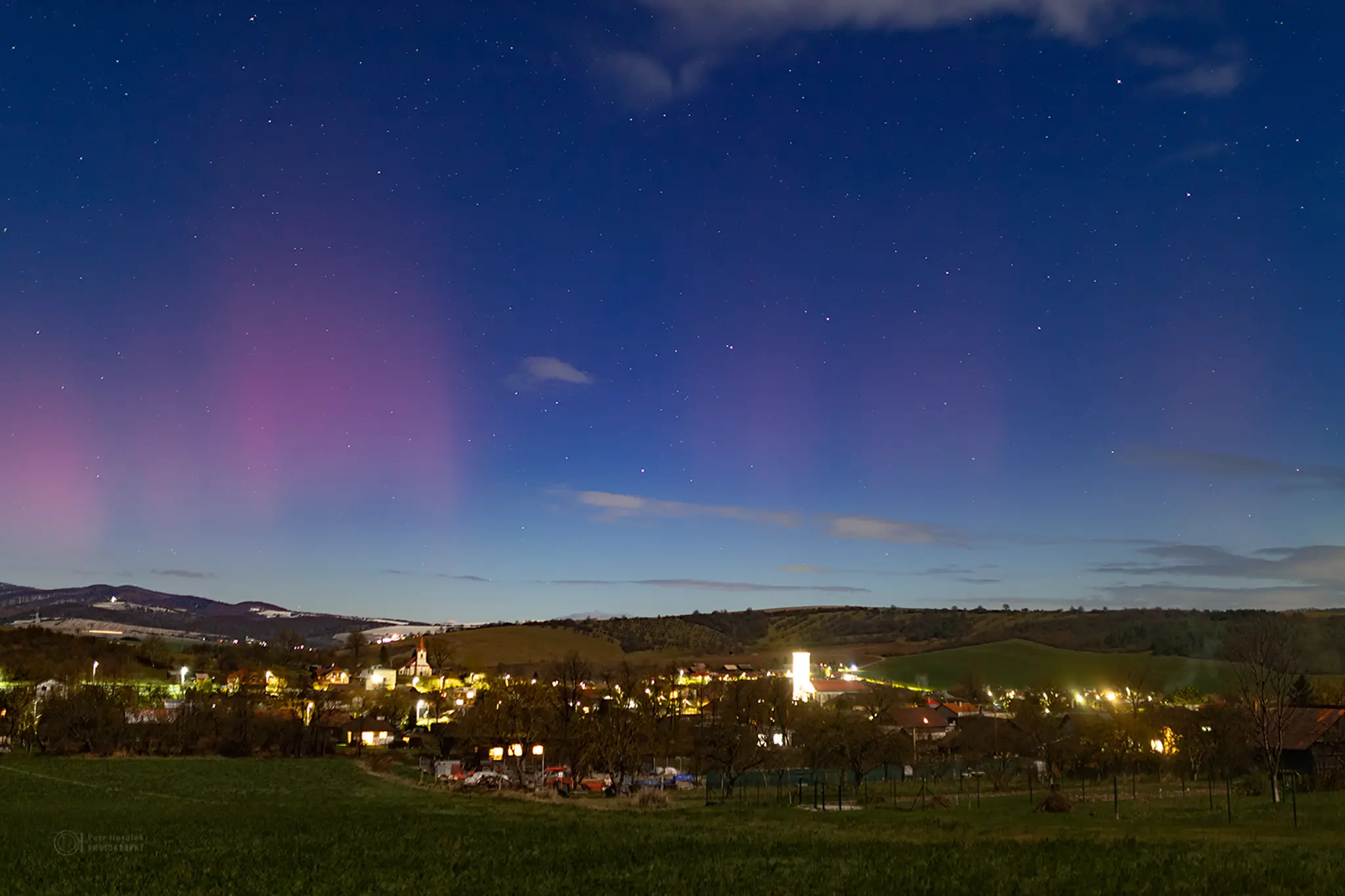 Polárna žiara nad východným Slovenskom (25. 11.)