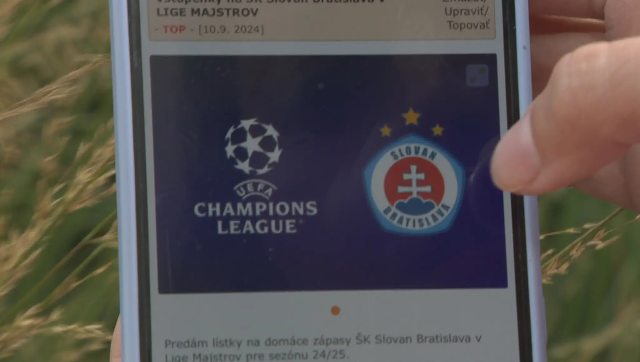 Jeden z inzerátov.