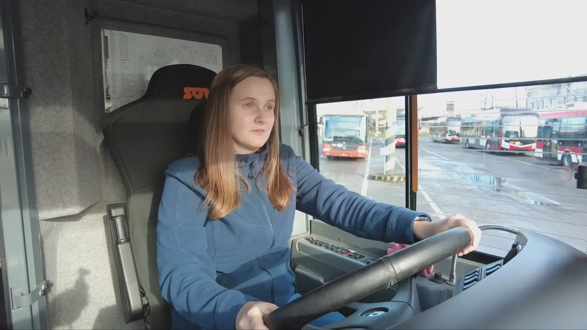 Natália je šoférkou autobusu