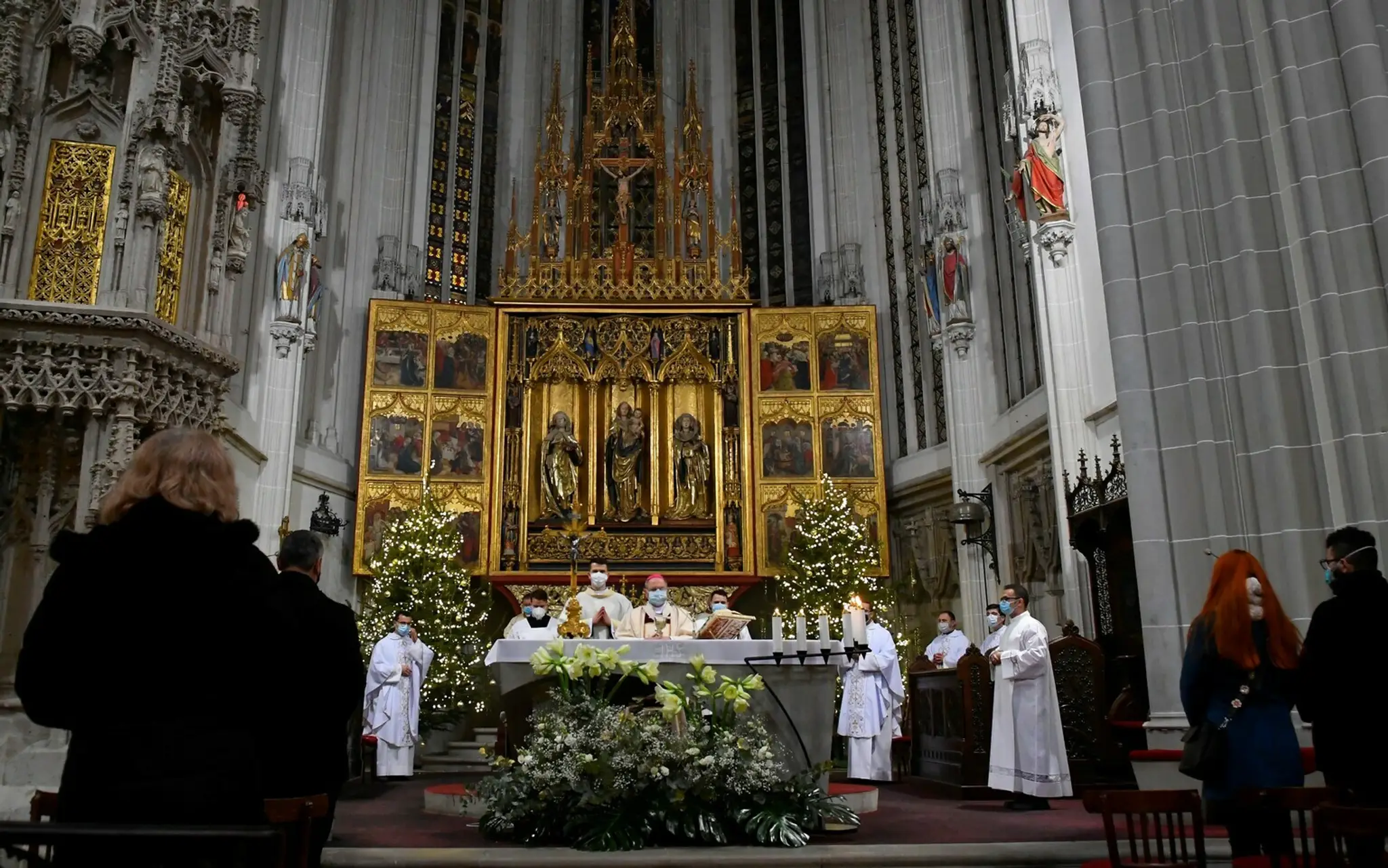 Polnočná omša v Dóme sv. Alžbety v Košiciach.